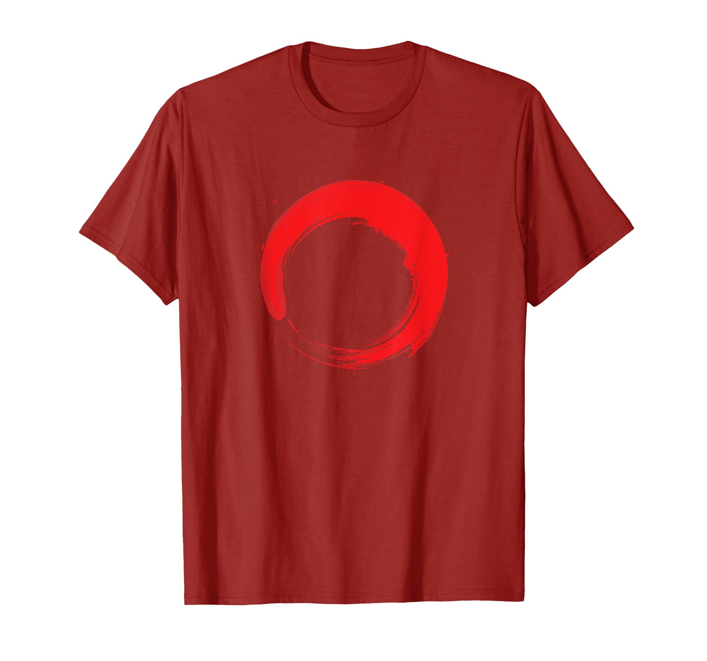 Red Enso Zen T-Shirt - Zen Buddhist Circle T-Shirt