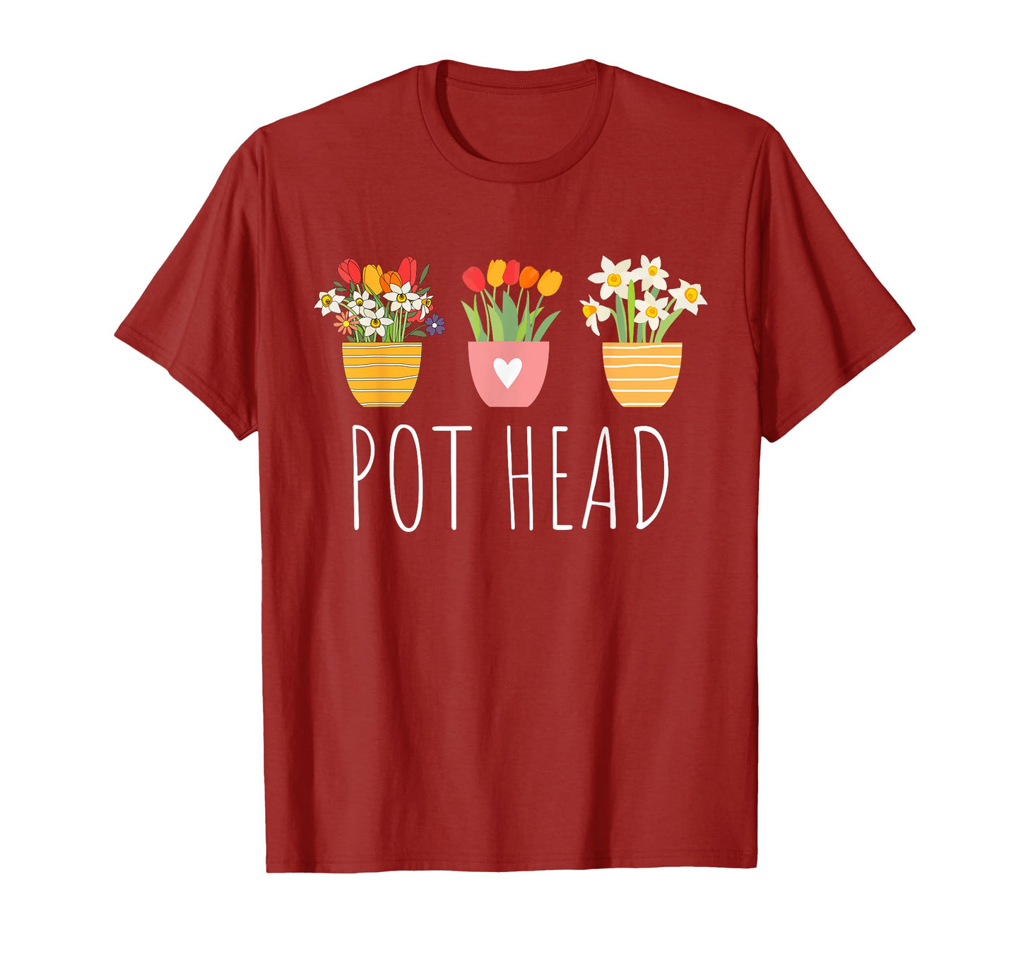 Funny Pot Plants Head Cute Funny Succulent Garden Gardening T-Shirt