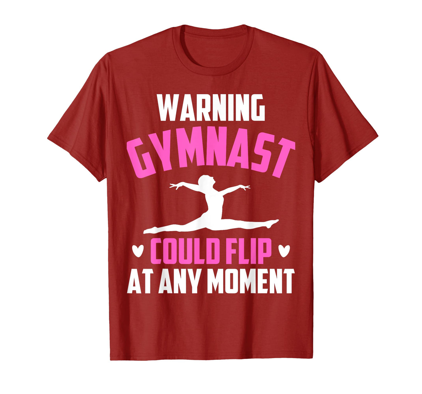 Warning Gymnast Could Flip At Any Moment For Girls Kids T-Shirt