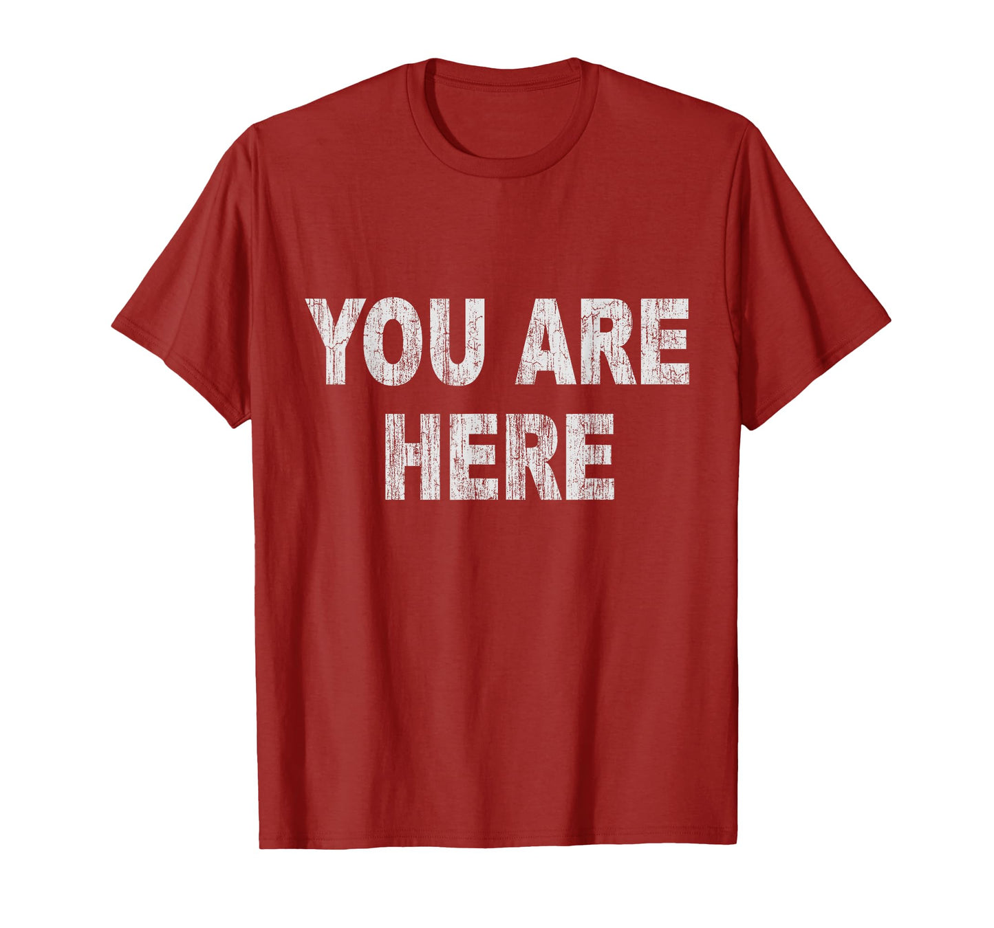Womens Vintage You Are Here T-Shirt Small Navy
