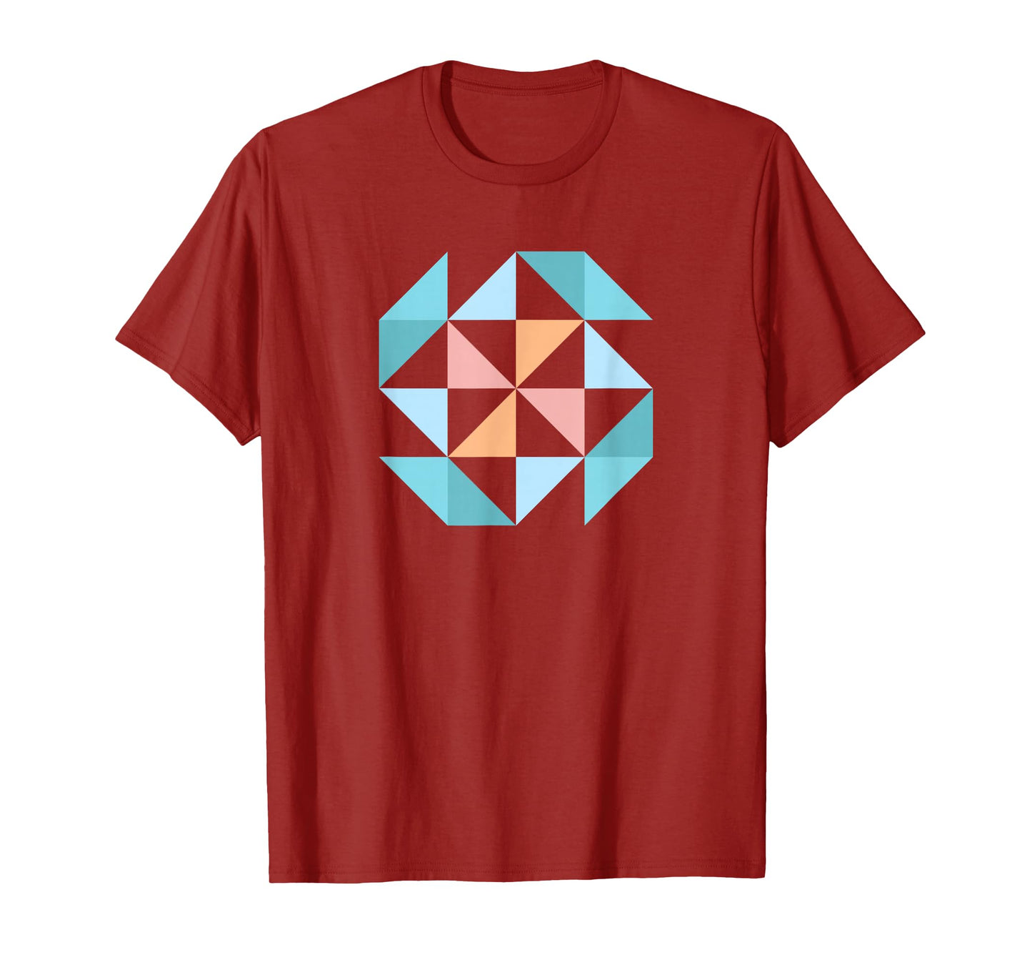 Barn Quilt Block Women's Quilting Half Square Triangle T-Shirt