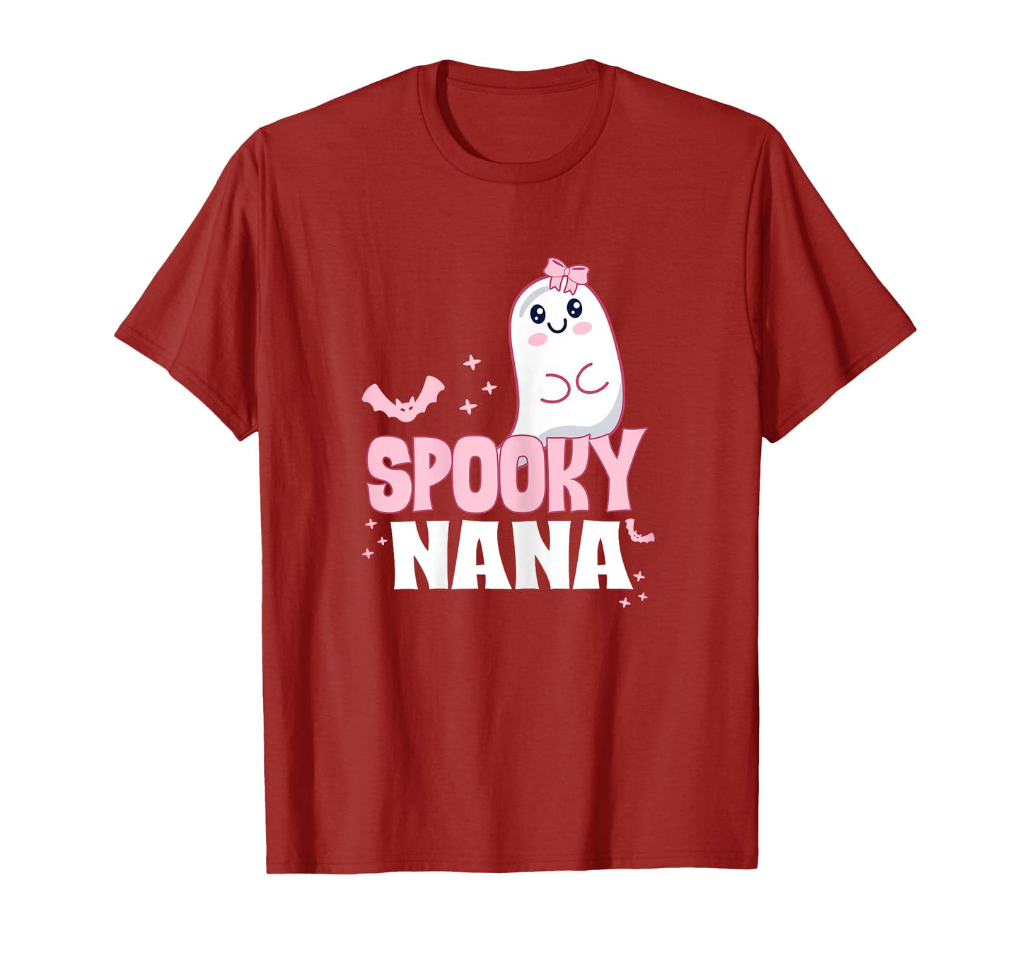 Spooky Nana Family Cute Pink White Ghost Boo Halloween T-Shirt