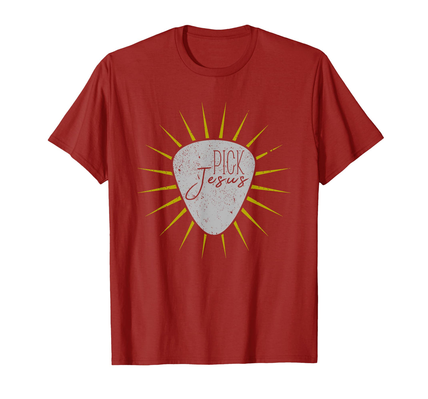 Pick Jesus T-Shirt Christian Guitar Player Guitarist Gift T-Shirt