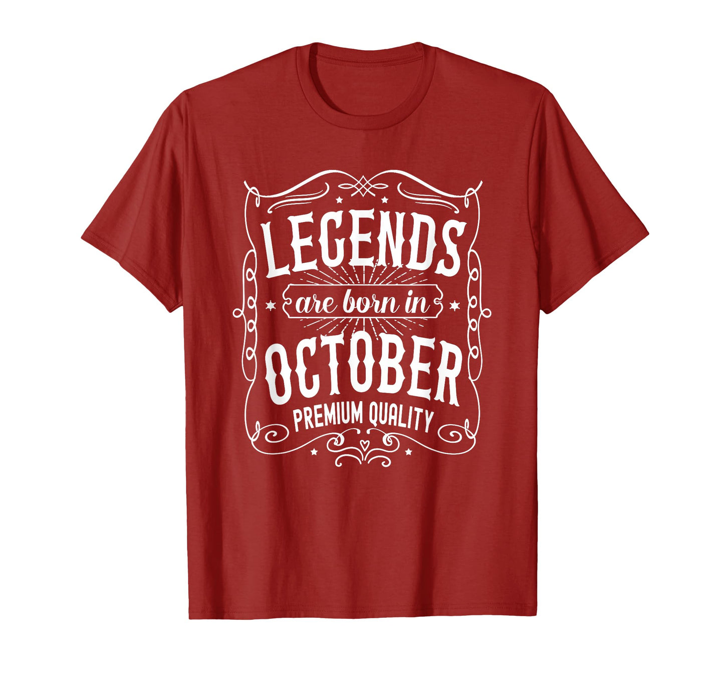 October Birthday, Legends Are Born In October Birthday T-Shirt