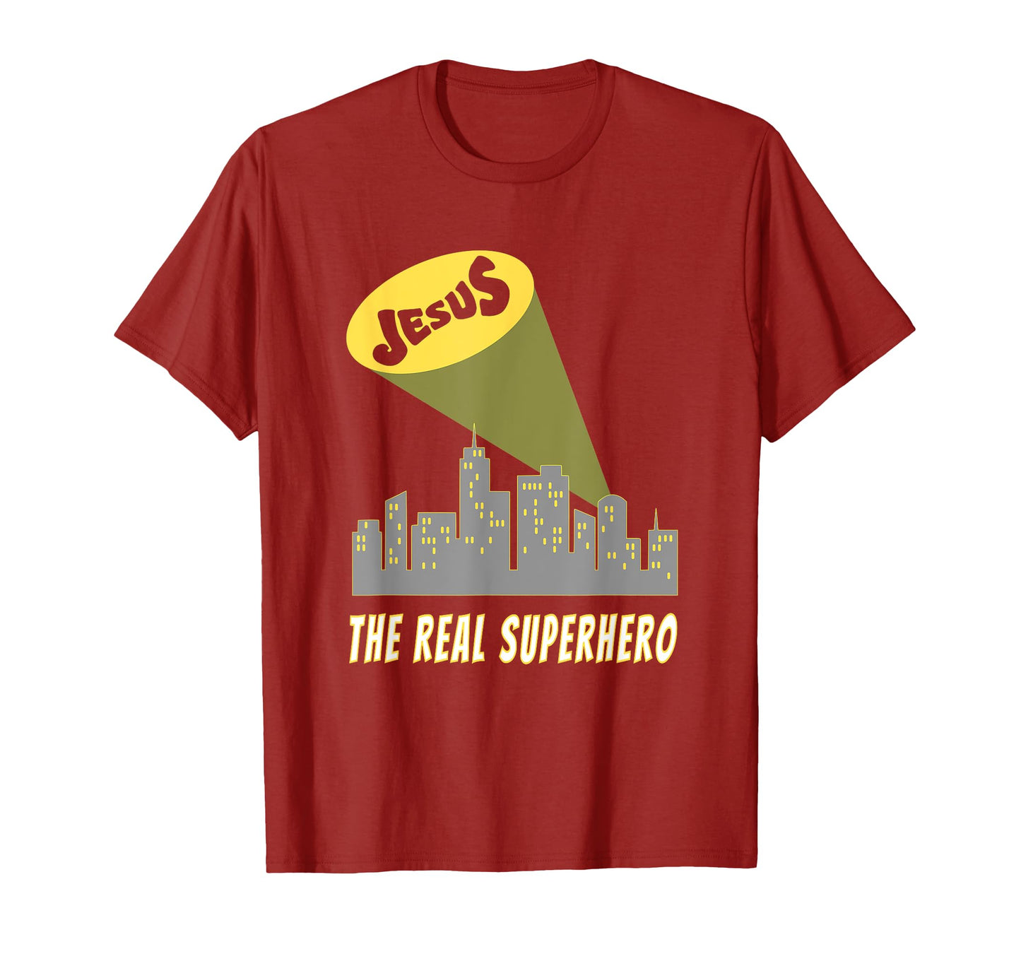 Jesus the Real Superhero Bat Signal T-Shirt T-Shirt