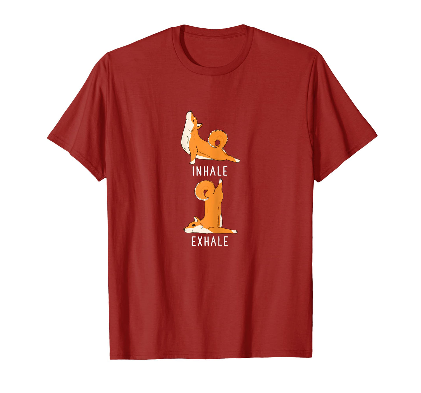 Inhale Exhale Shiba Inu Yoga Dog Tee Shirt T-Shirt for Women