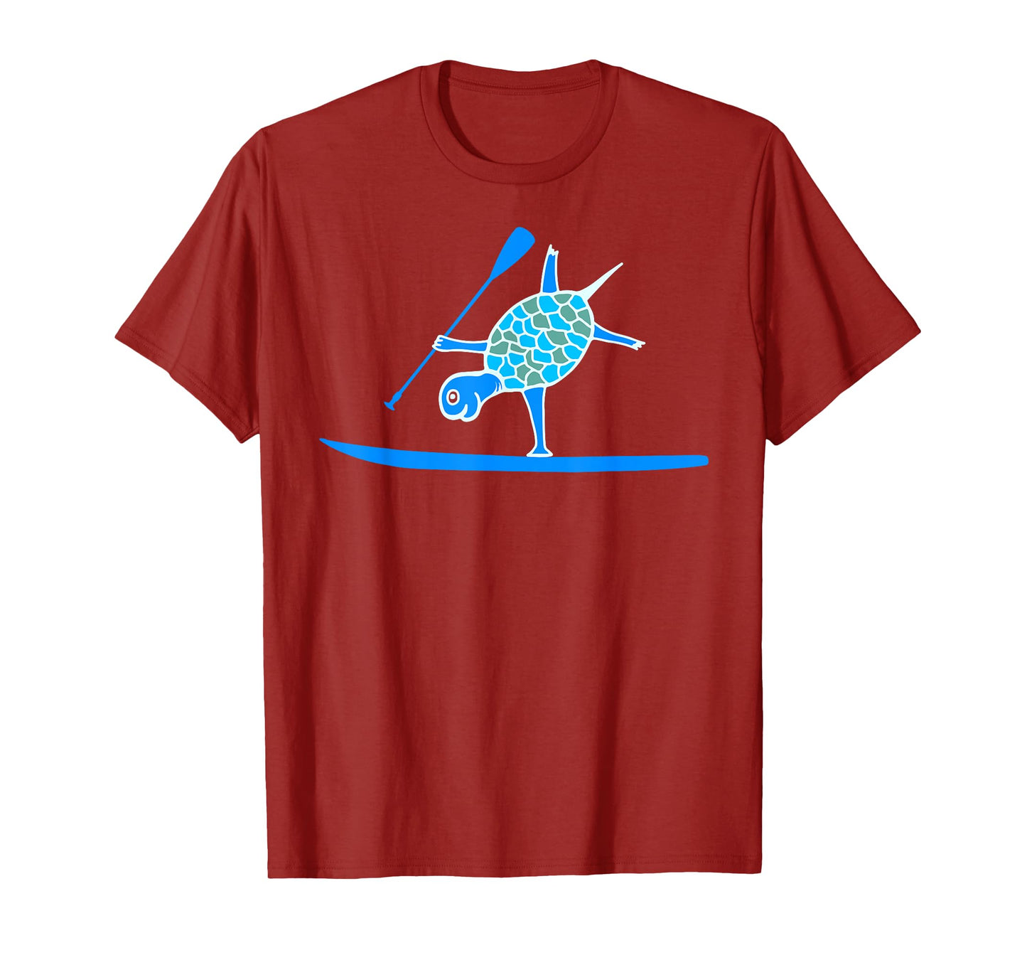 Standup Paddleboarding SUP One Arm Handstand Turtle Paddling T-Shirt