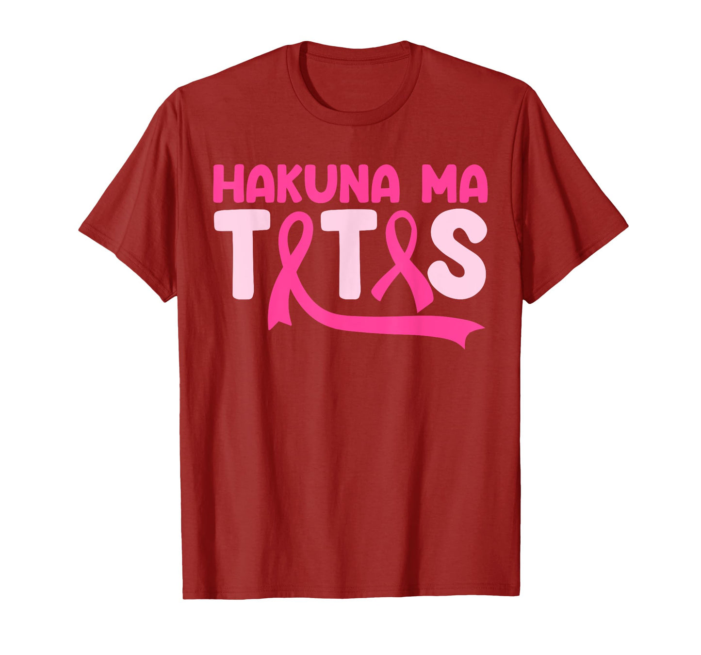 Hakuna Ma Tatas Breast Cancer Awareness Support Pink Ribbon T-Shirt
