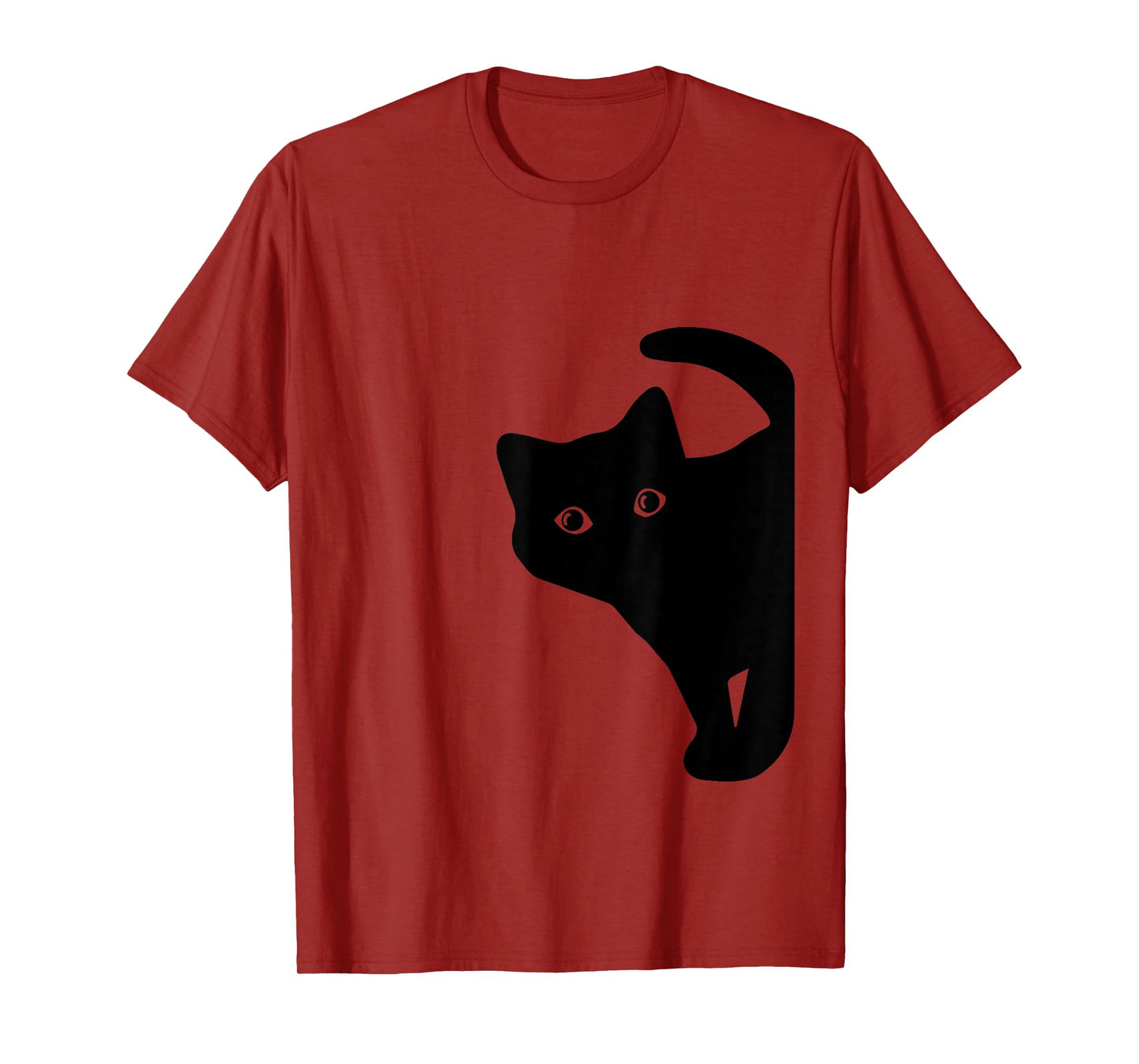 Peeking Cute Black Curious Kitten Men Women Kids Boys Girls T-Shirt