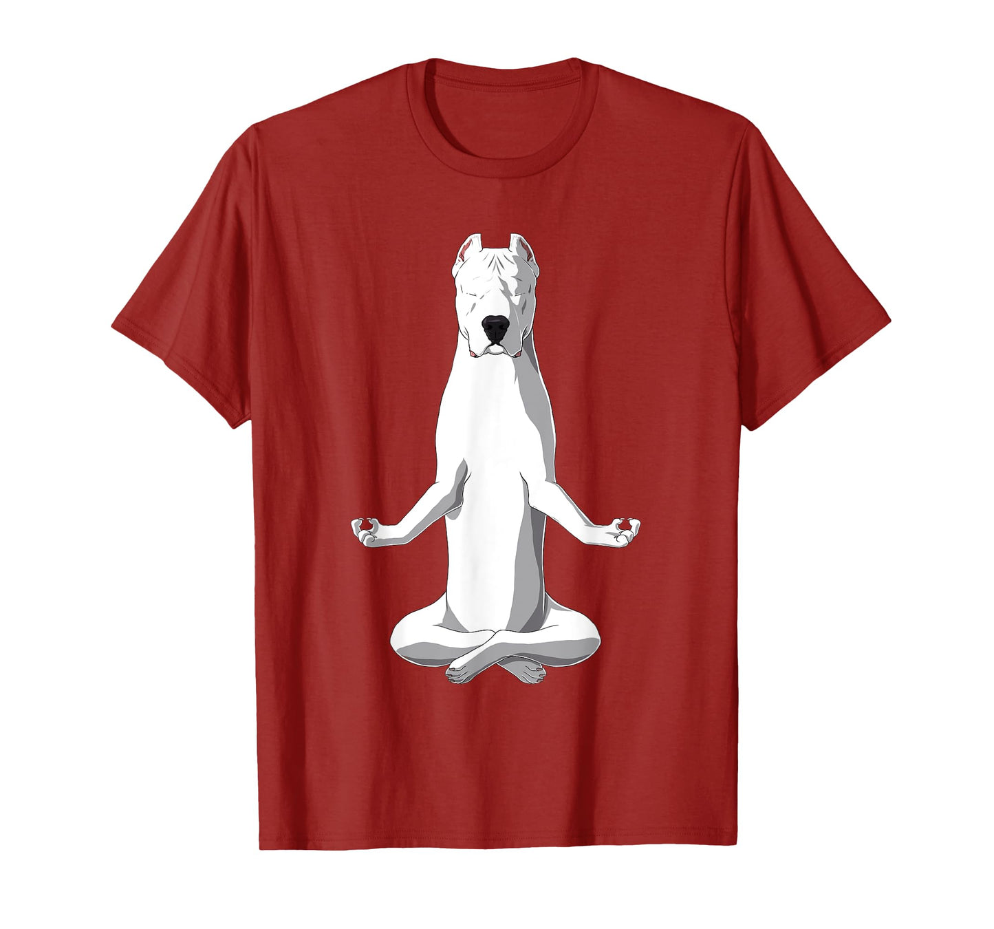 Yoga Dog Dogo Argentino T-Shirt for Men Women