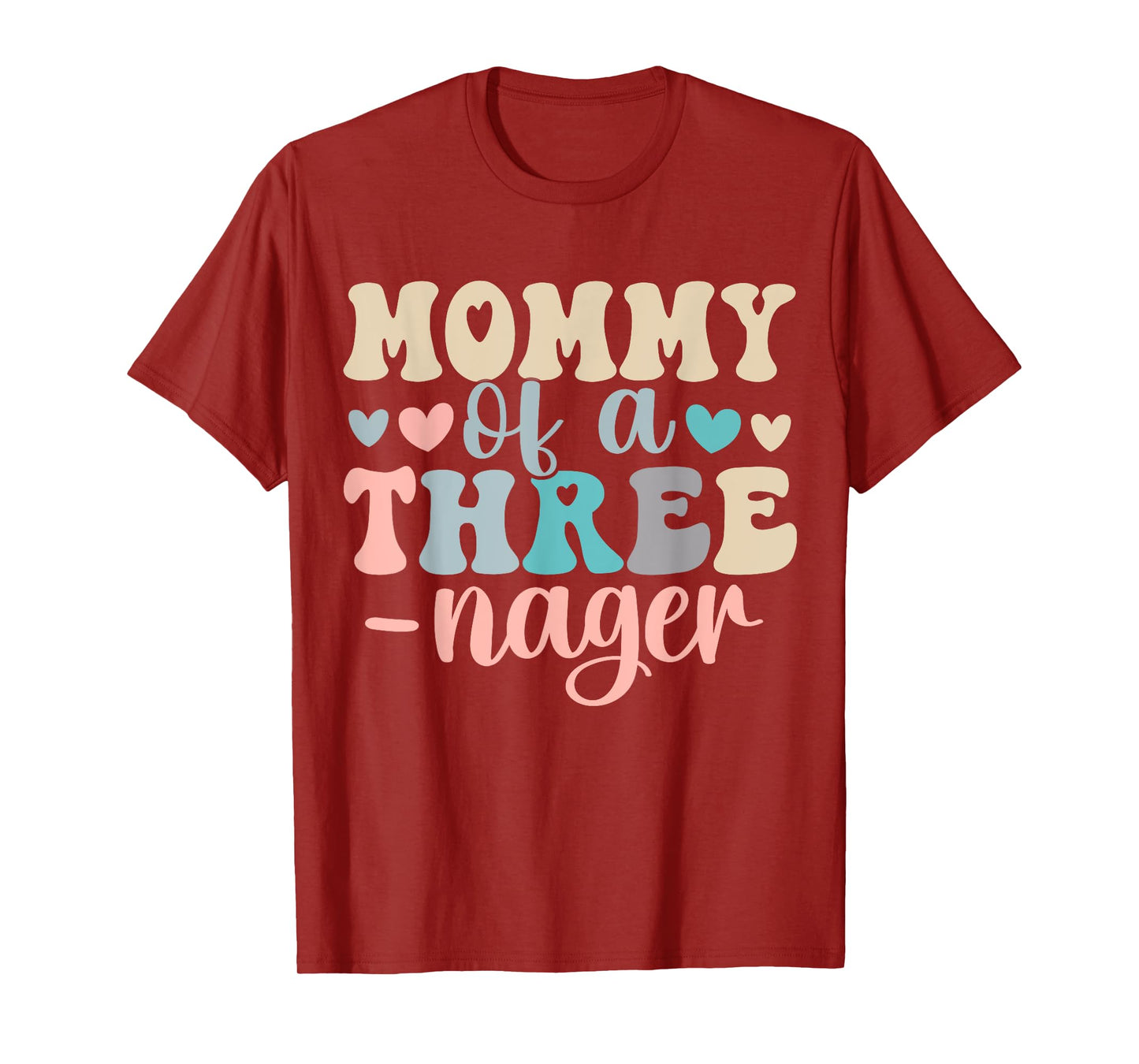 Mommy Of A Threenager 3rd Birthday Matching Family Boho T-Shirt