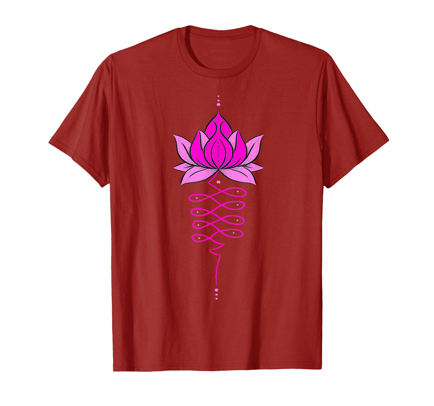 Unalome Lotus Flower Tree Mandala Tattoo Boho Zen Yoga T-Shirt