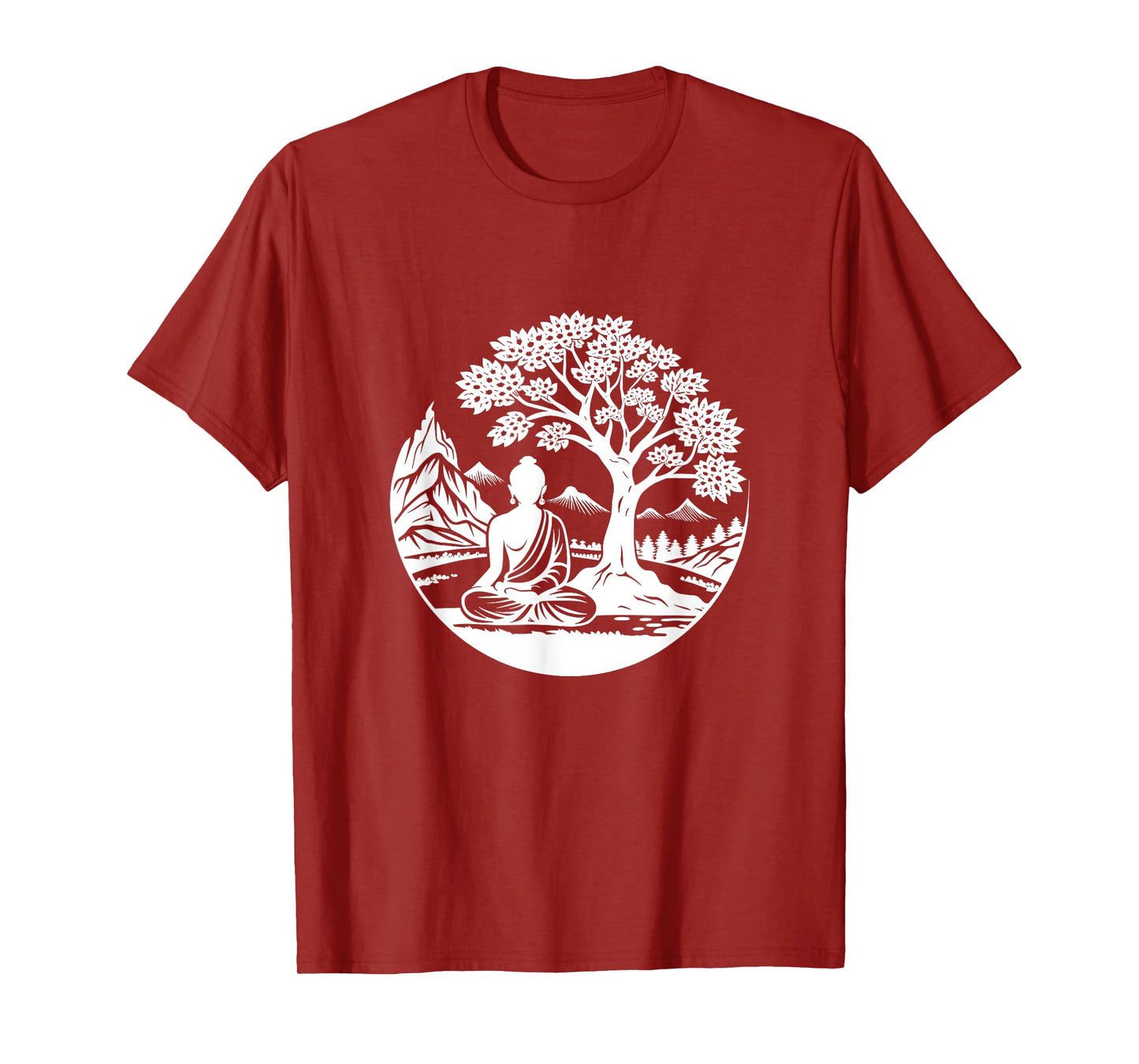 Buddha Sitting Under Bodhi Tree / Sitting Buddhist Symbol T-Shirt