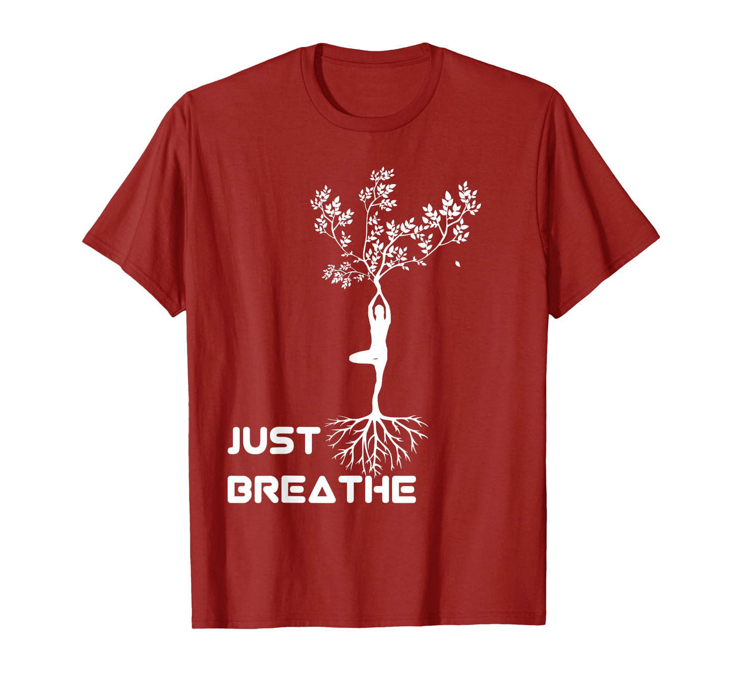 Yoga Tree of Life with Just breathe Women rooted T-Shirt T-Shirt