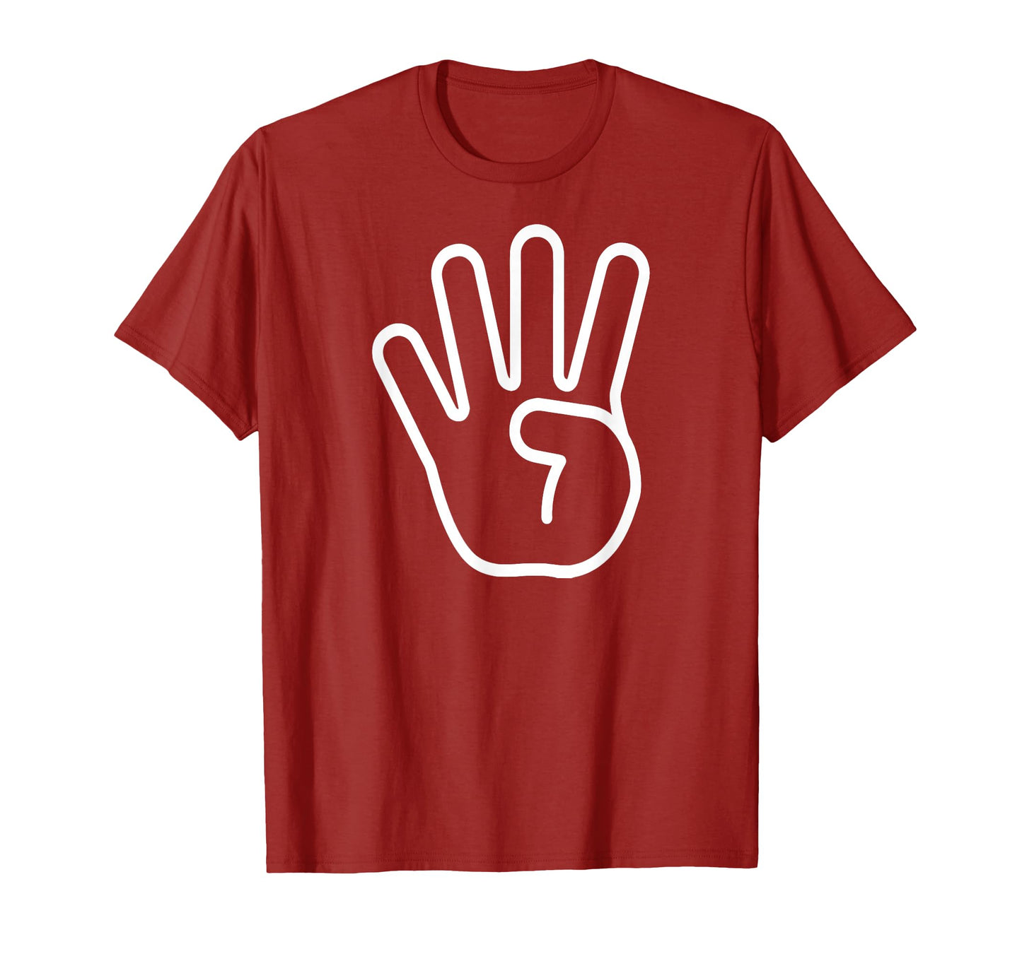 Kids 4th Birthday Fingers Four Years Old Boys Girls T-Shirt