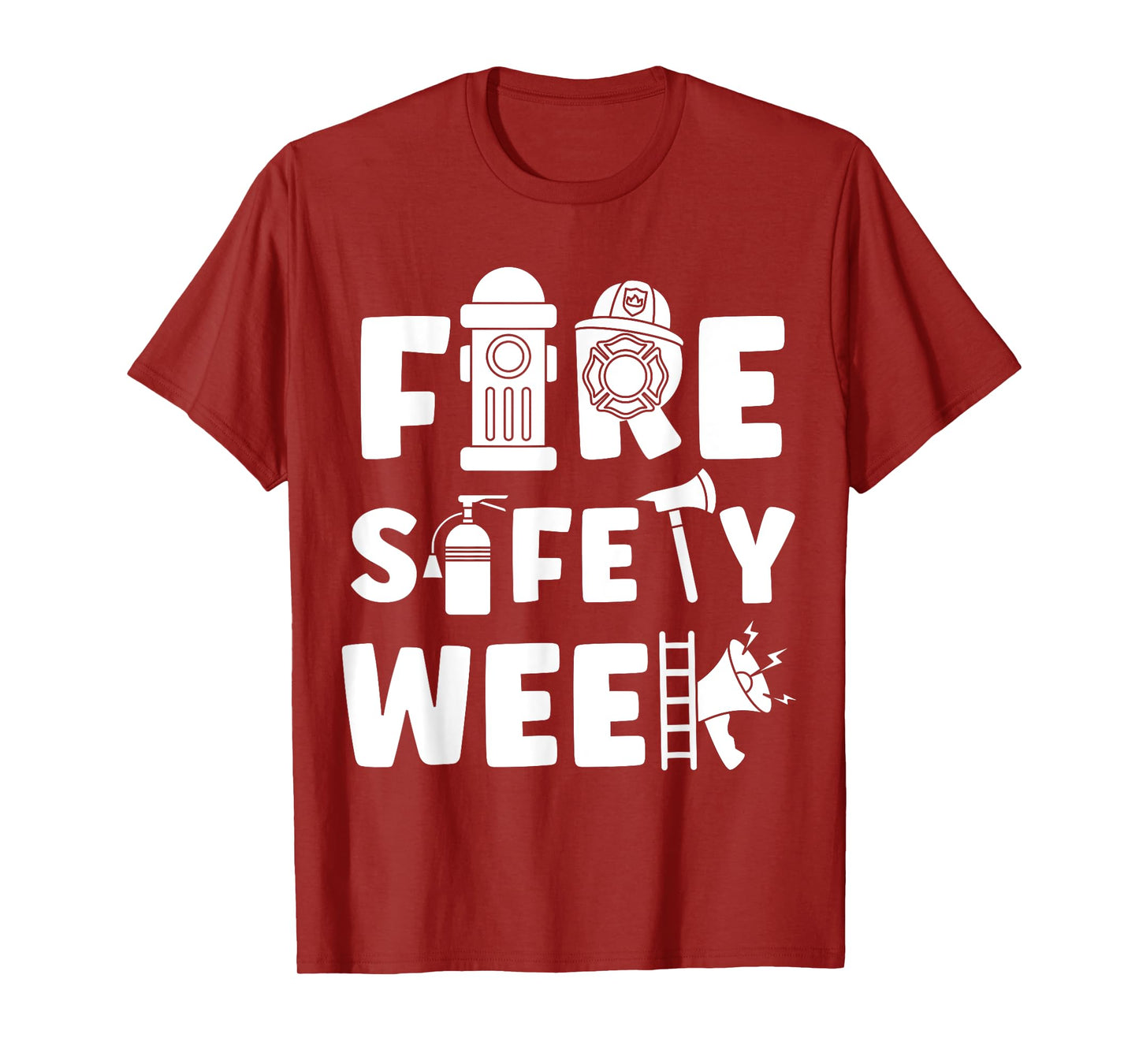 Fire Safety Week Prevention Month Firefighter Stop Drop Roll T-Shirt