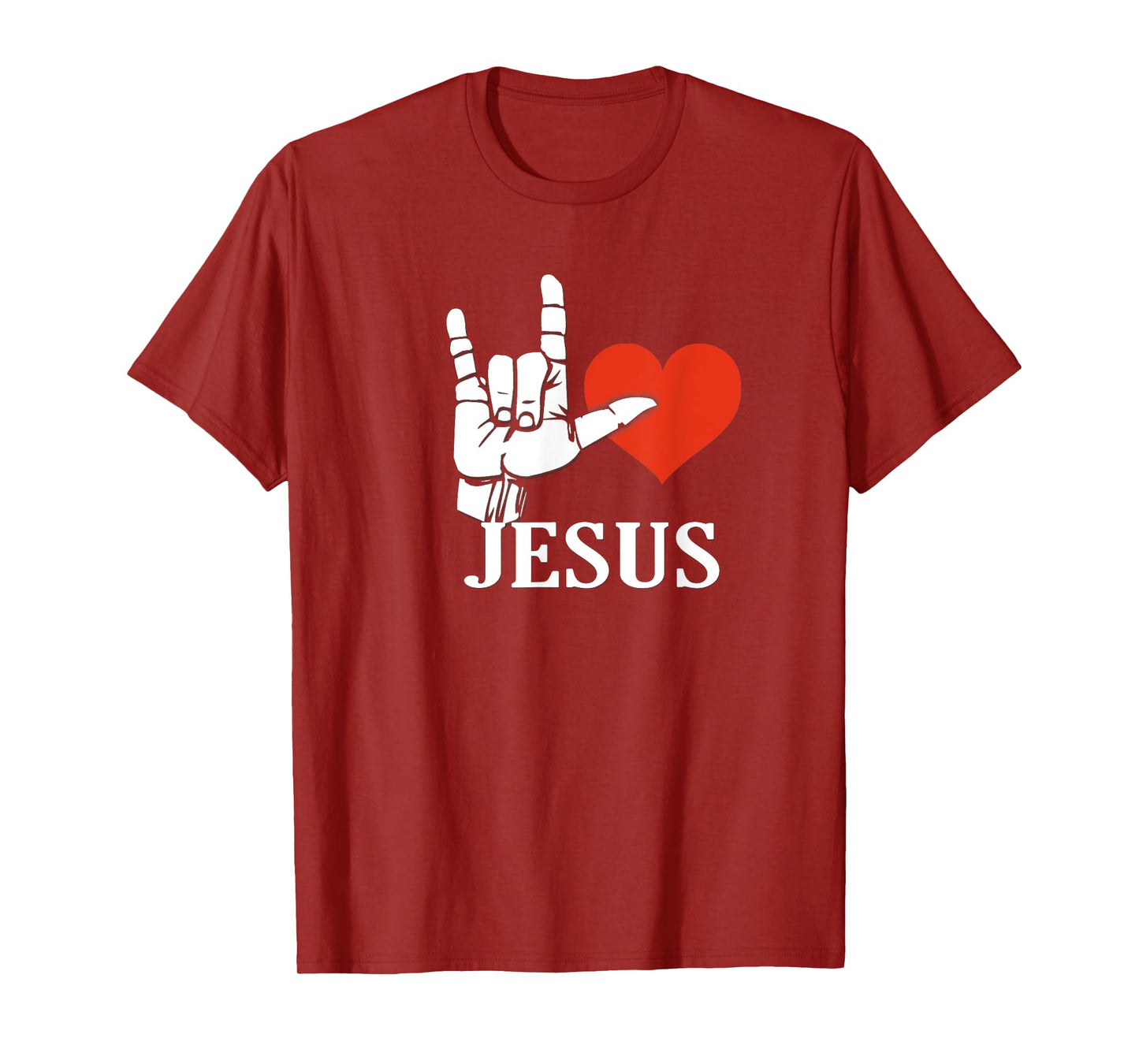 I Love Jesus, Sign Language Christian Gift T-Shirt