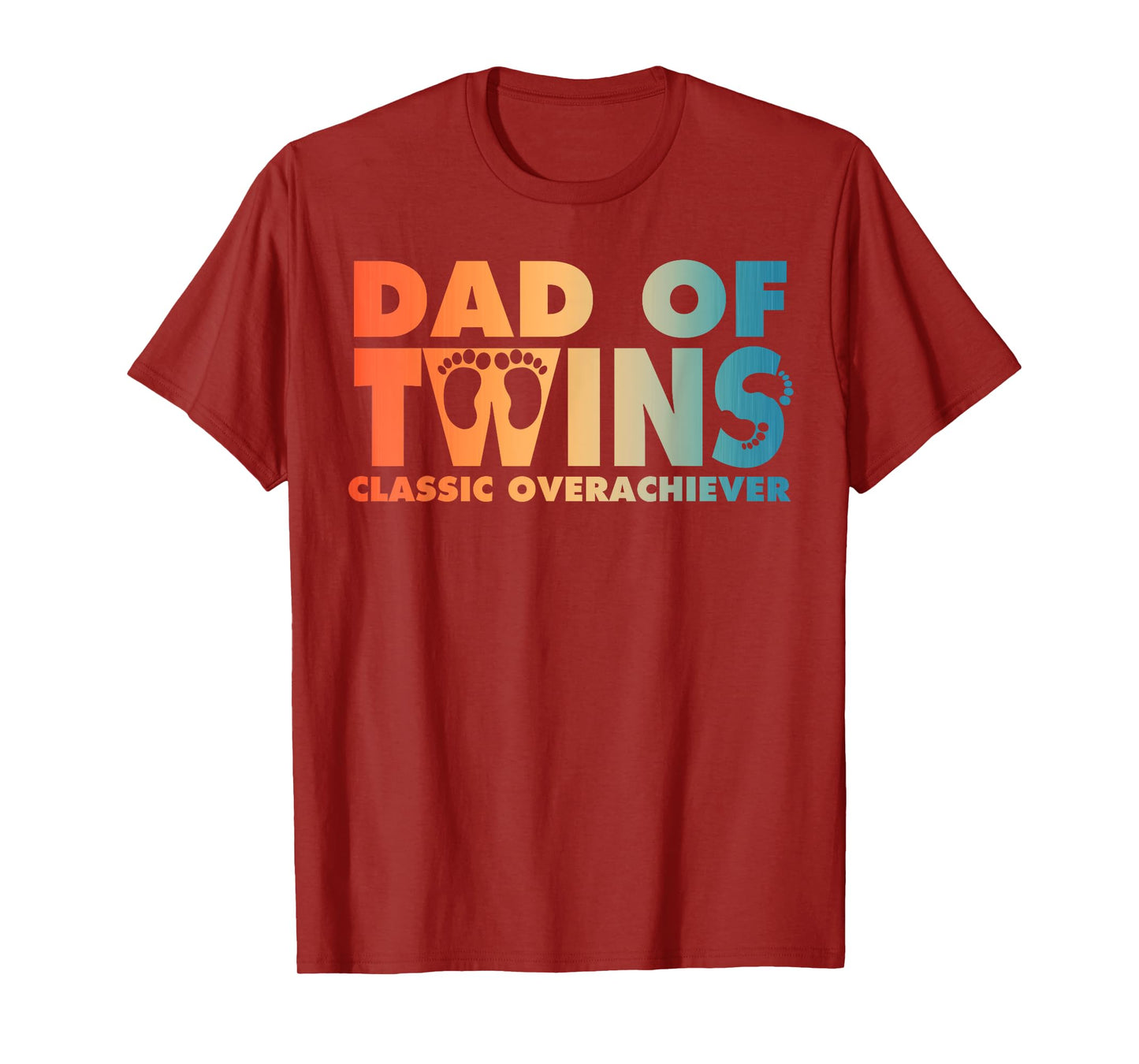 Unique Dad Of Twins Art For Father Men Twins Announcement T-Shirt