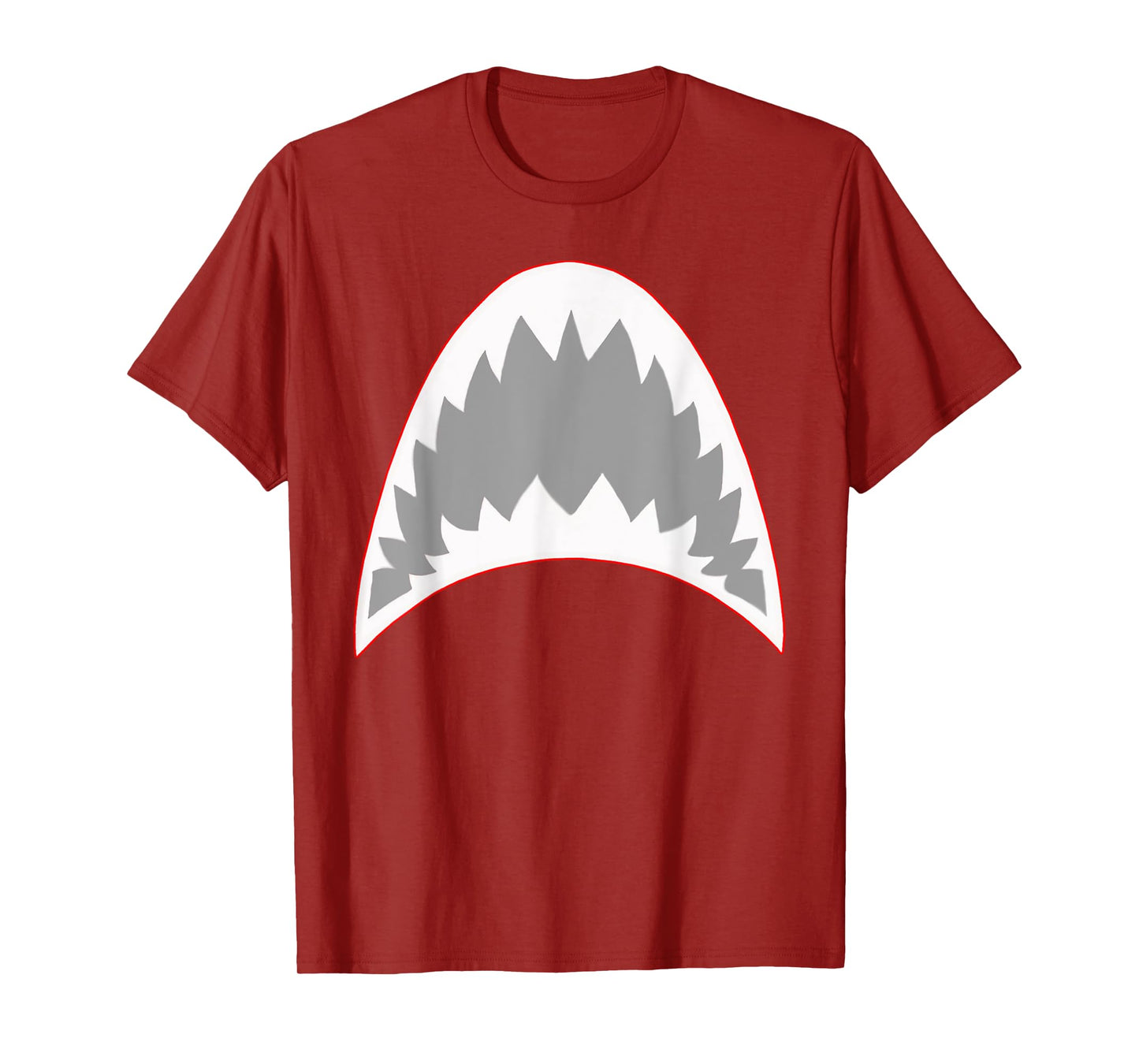 Shark Mouth Jaw Lazy Easy Costume For Halloween Party T-Shirt