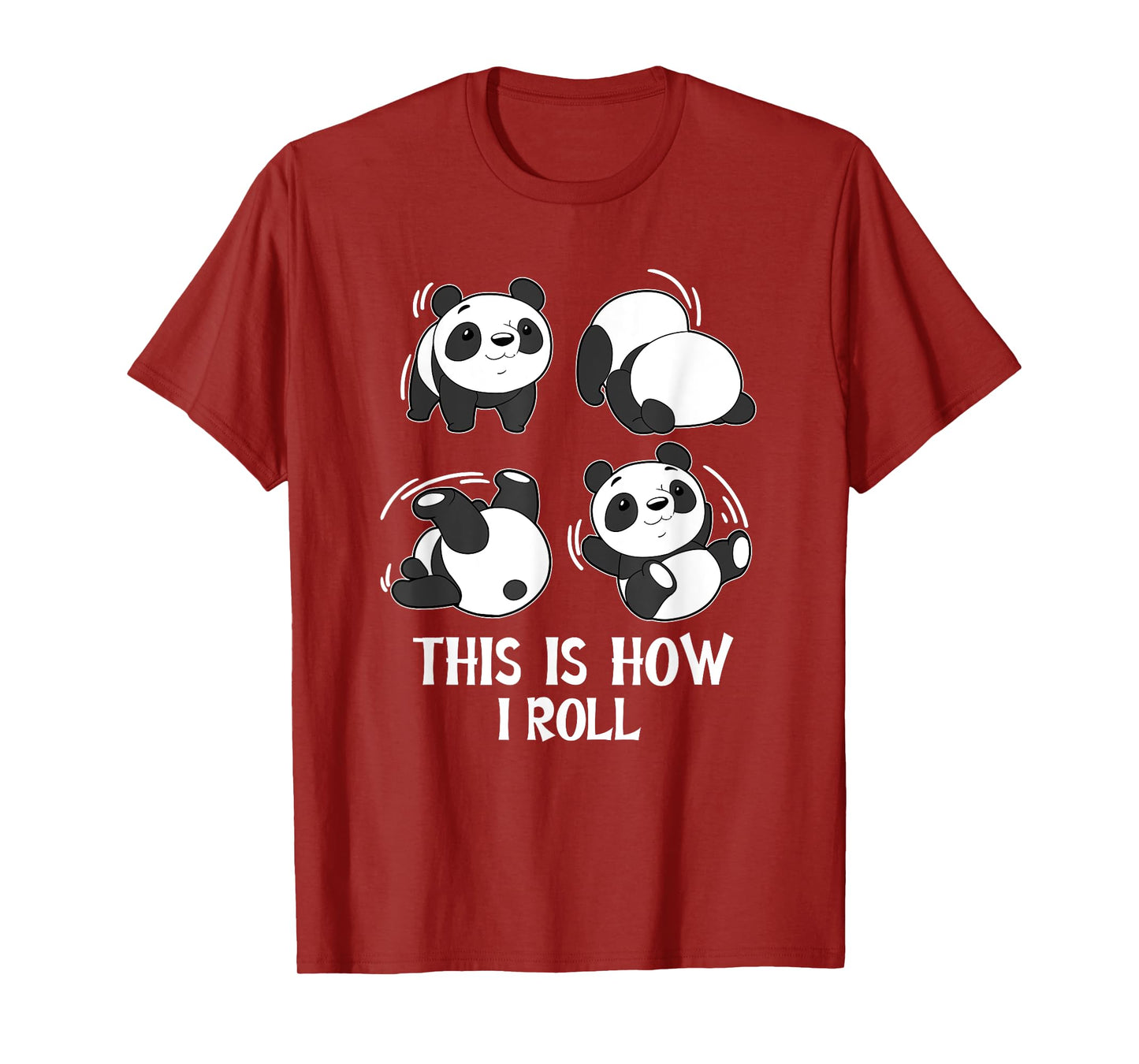 Cute This Is How I Roll Panda Yoga Somersault Tumble Pandas T-Shirt