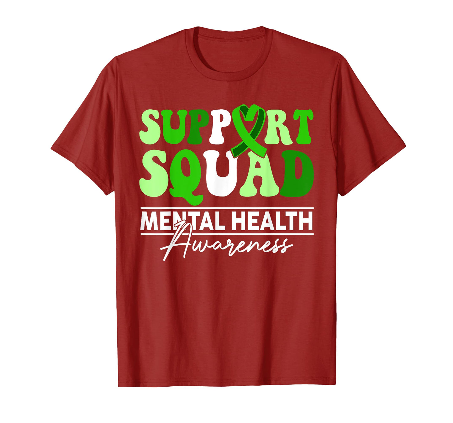 Support Squad Sunflower Hair Mental Health Awareness T-Shirt