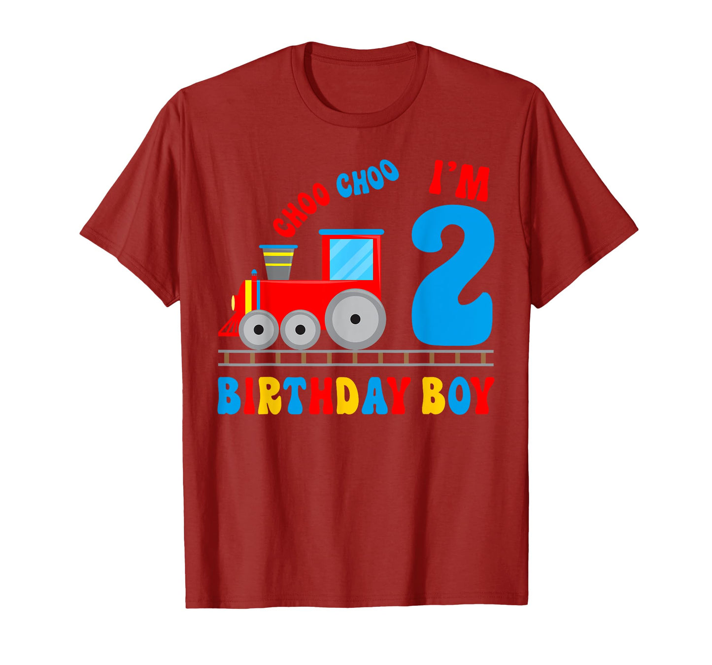 I'm 2 Years Old Kids Train Lover It's My 2nd Birthday Boy T-Shirt