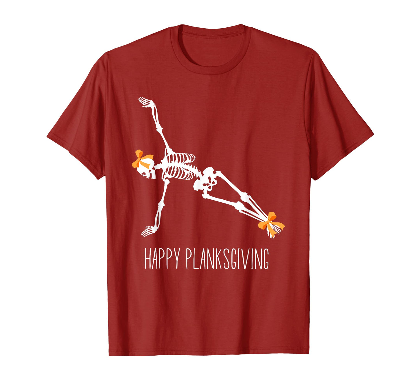 Happy Planksgiving Flowy Yoga Skeleton Thanksgiving Yoga T-Shirt