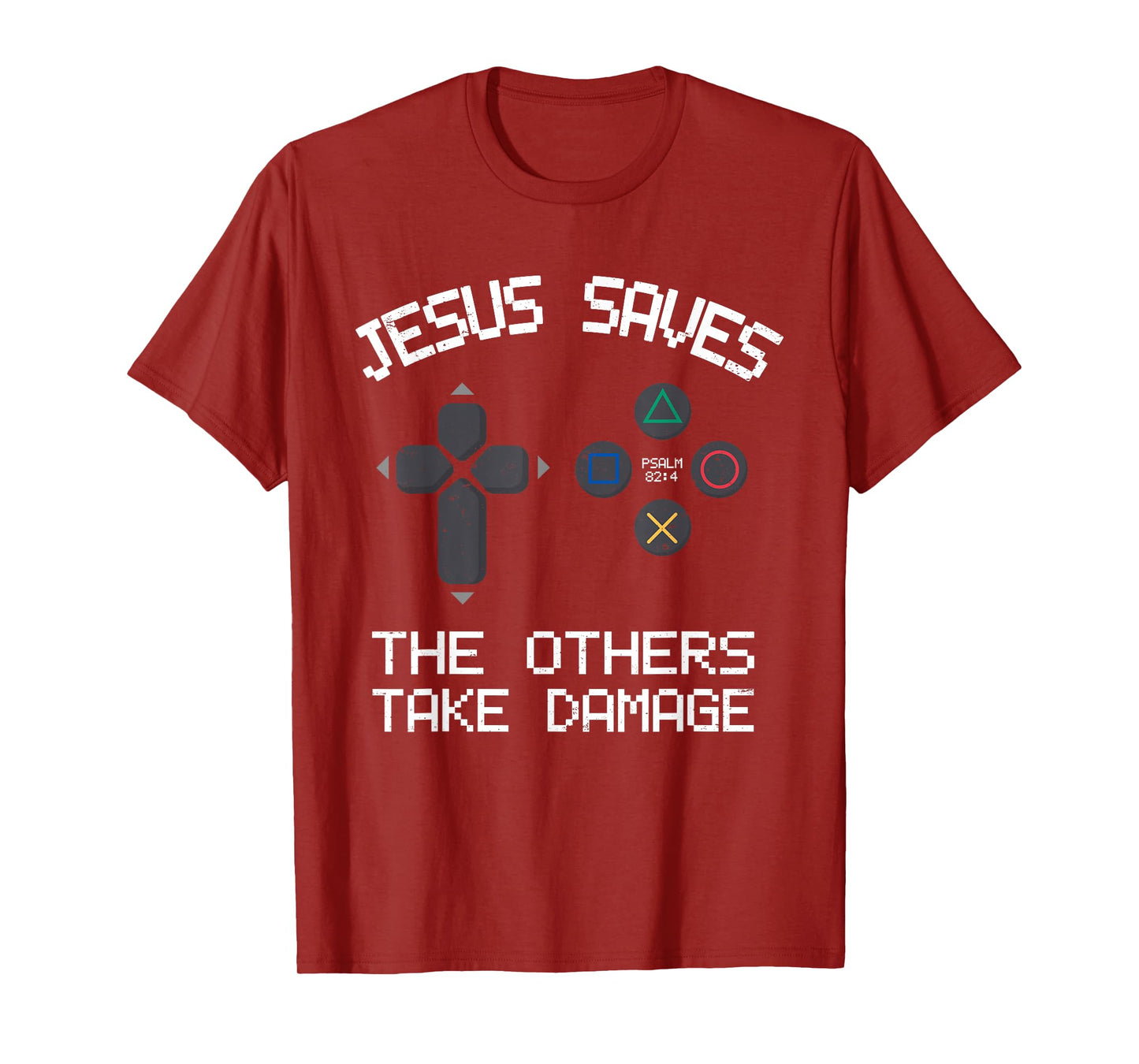 Vintage Christian Video Gamer Jesus Saves T-Shirt