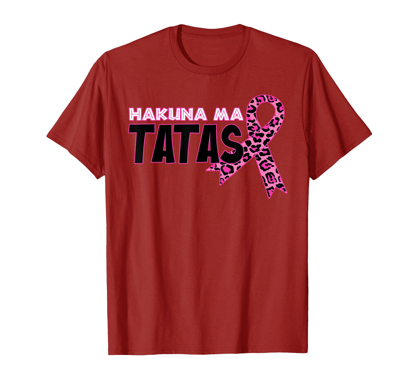 Hakuna Ma Tatas Breast Cancer Awareness Leopard Pink Ribbon T-Shirt