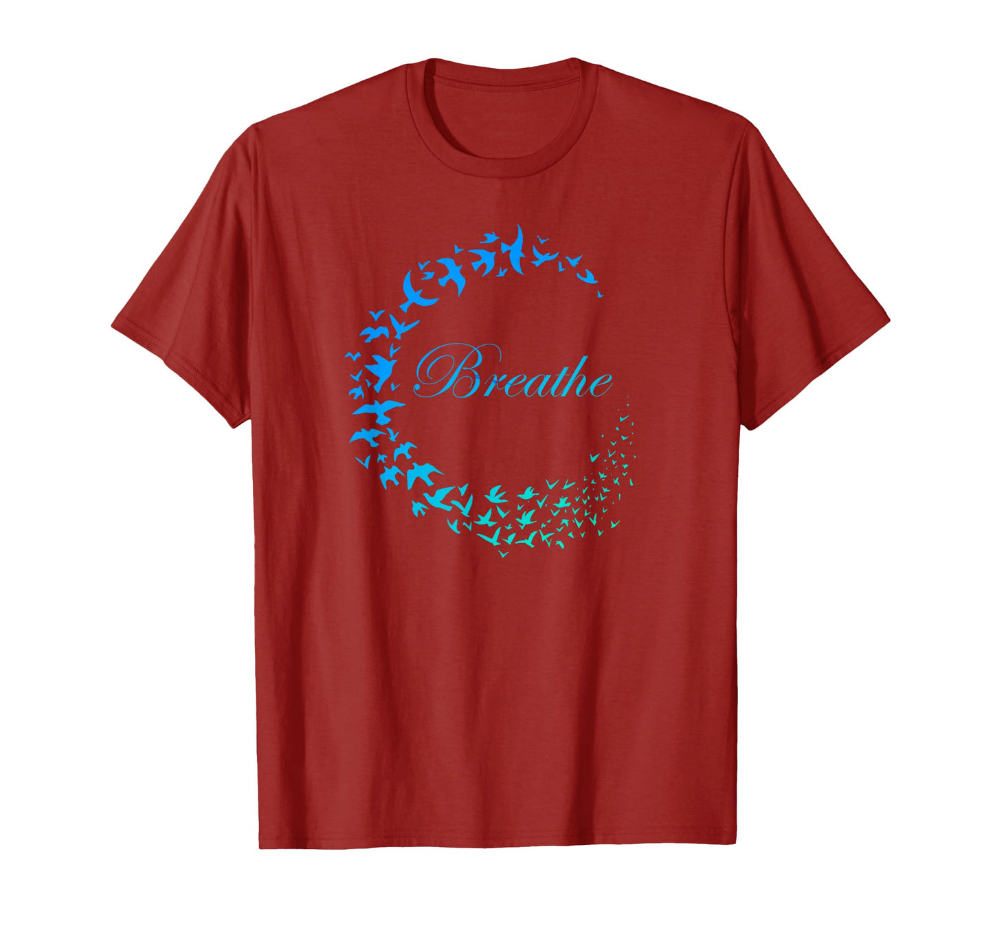 Breathe Inhale Exhale Take Breath Birds Design T-Shirt
