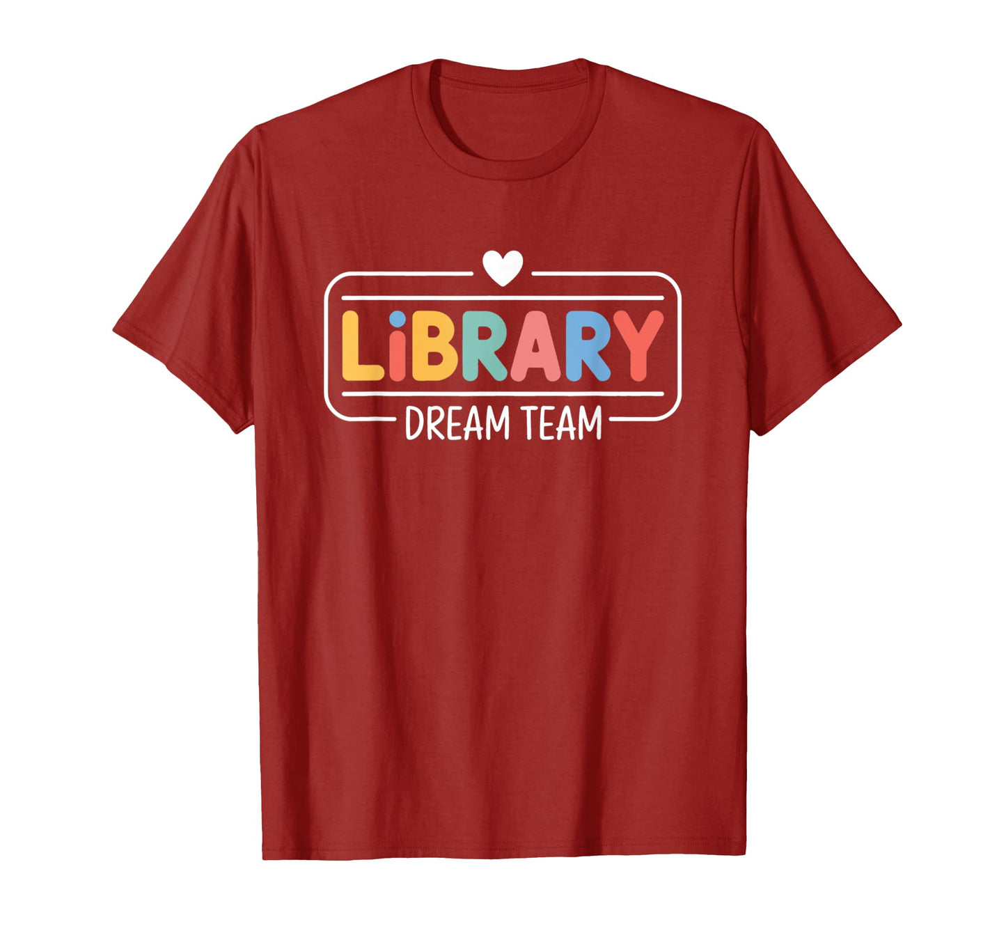 Funny Library Dream Team Librarian Library Squad Crew T-Shirt