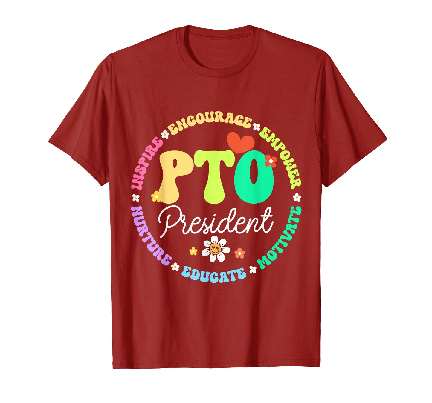 PTO President Back to School Matching Group Parent Teacher T-Shirt