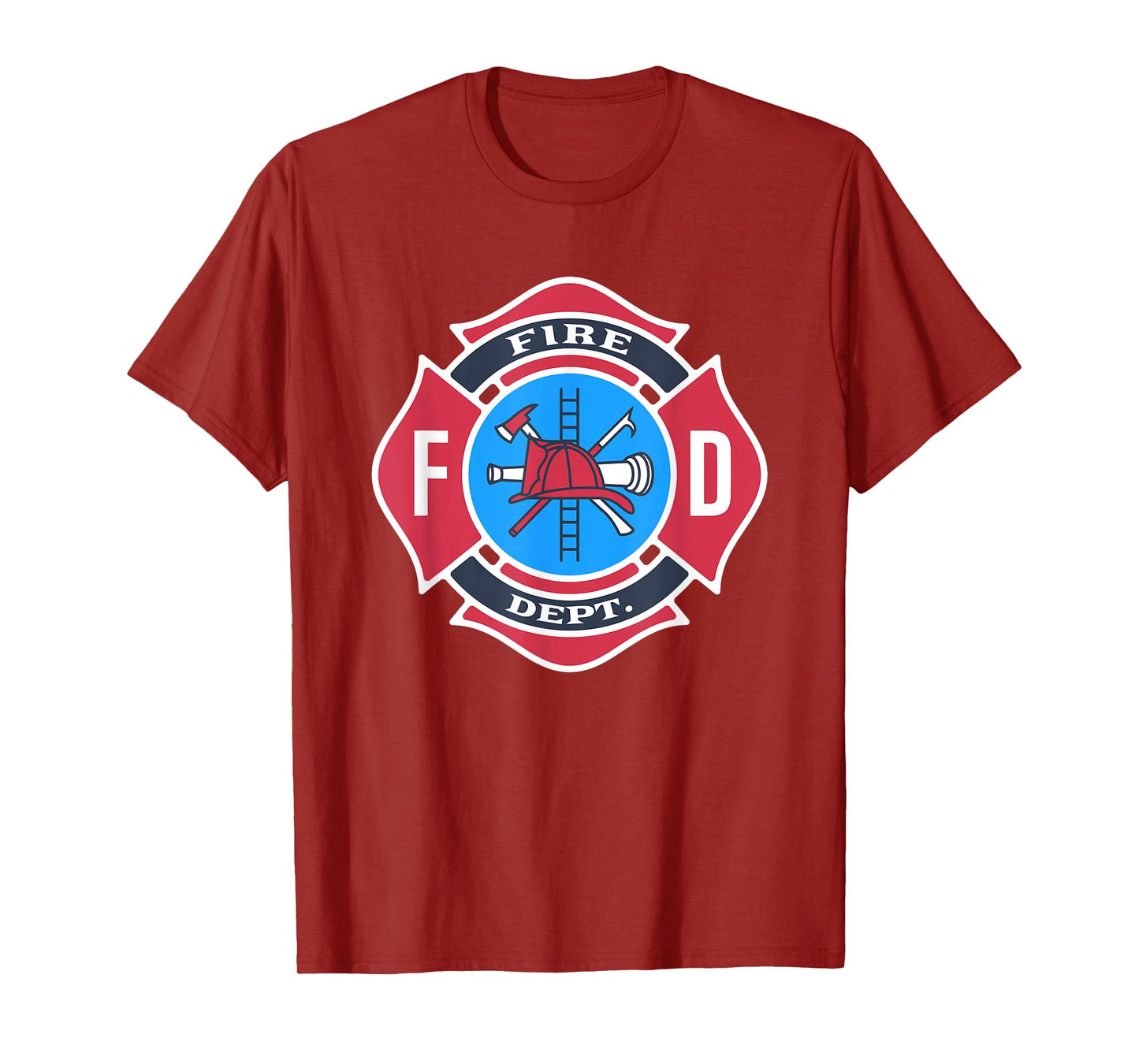 Fire Department Logo Fireman Firefighter Uniform Costume T-Shirt