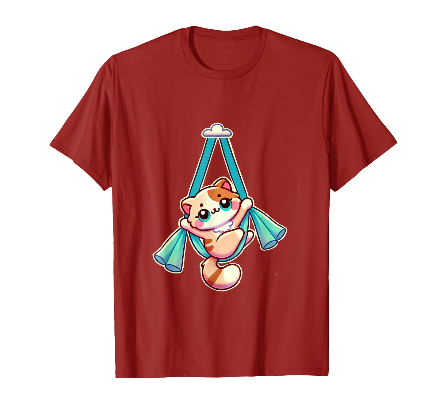 AD Designs Hang In There Aerial Kitty Aerialist Cat Silks T-Shirt