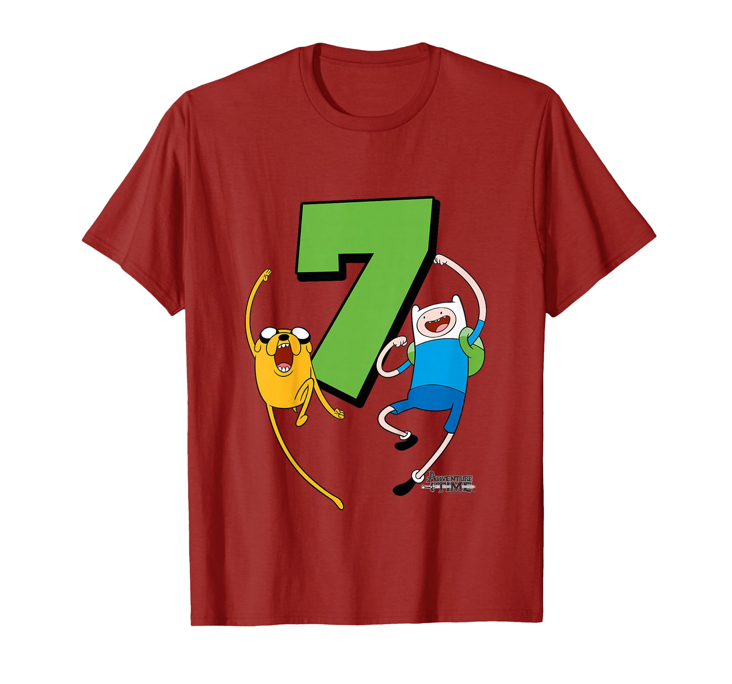 Kids Adventure Time Finn and Jake 7th Birthday T-Shirt