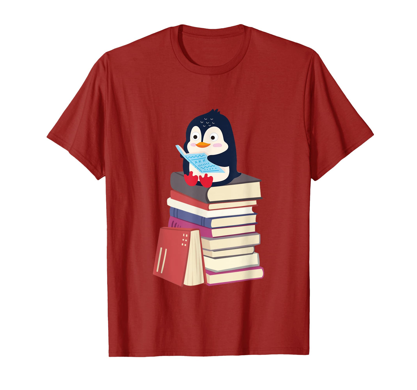 Teacher Librarian Kawaii Penguin, Book Lover Penguin T-Shirt