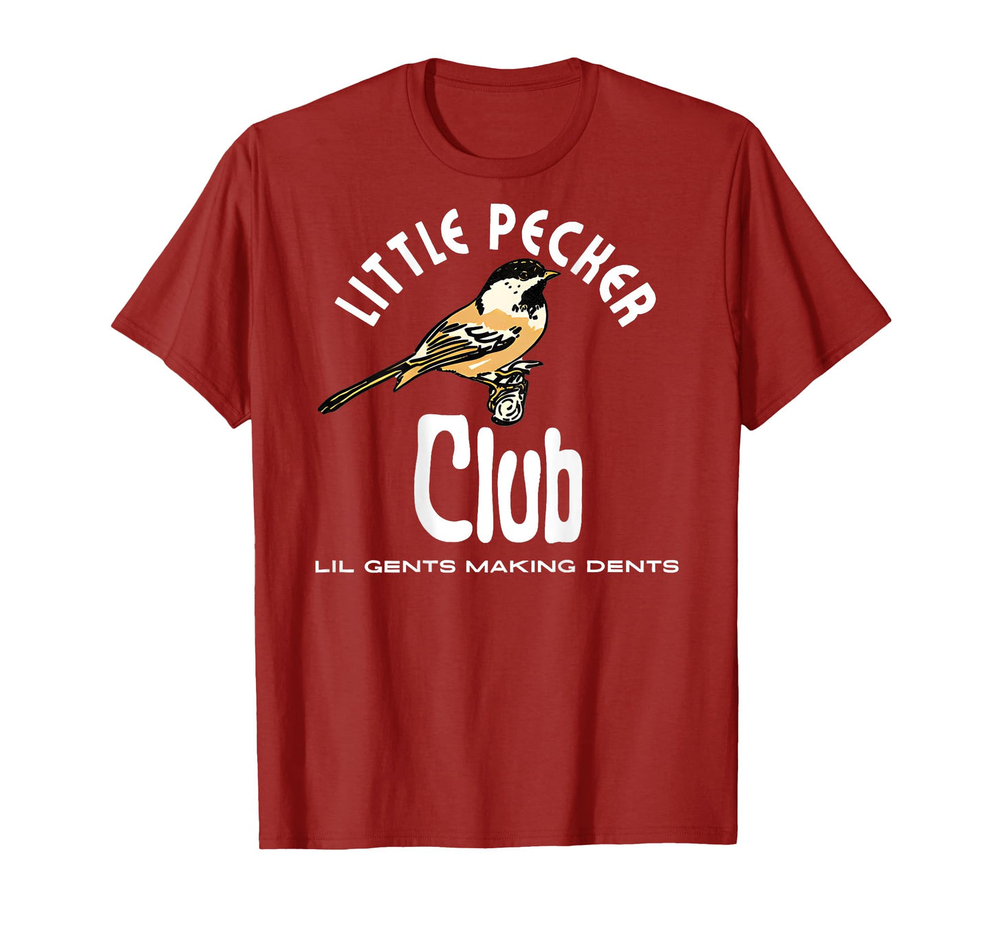 little pecker club Black Humor Club T-Shirt Unisex-Adults Small Short Sleeve Crew Neck Loose Fit Polyester 100% Imported