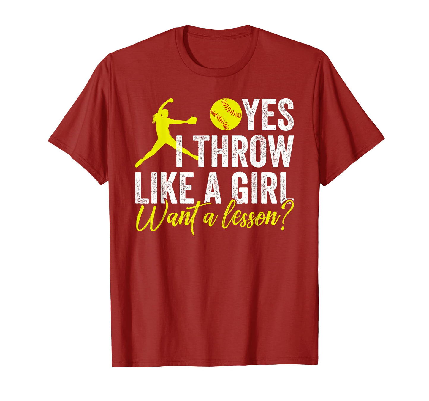 Funny Women's Softball I Know I Throw Like A Girl Pitcher T-Shirt