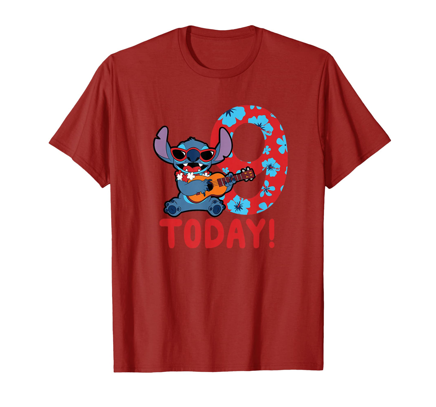 Disney Lilo & Stitch Tropical Birthday 9 Years Old Today T-Shirt