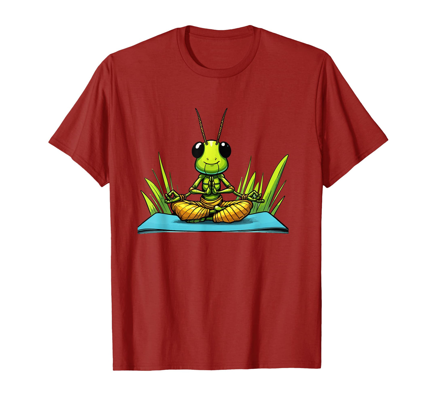 Meditation Grasshopper Yoga Pose Relaxing Animal T-Shirt