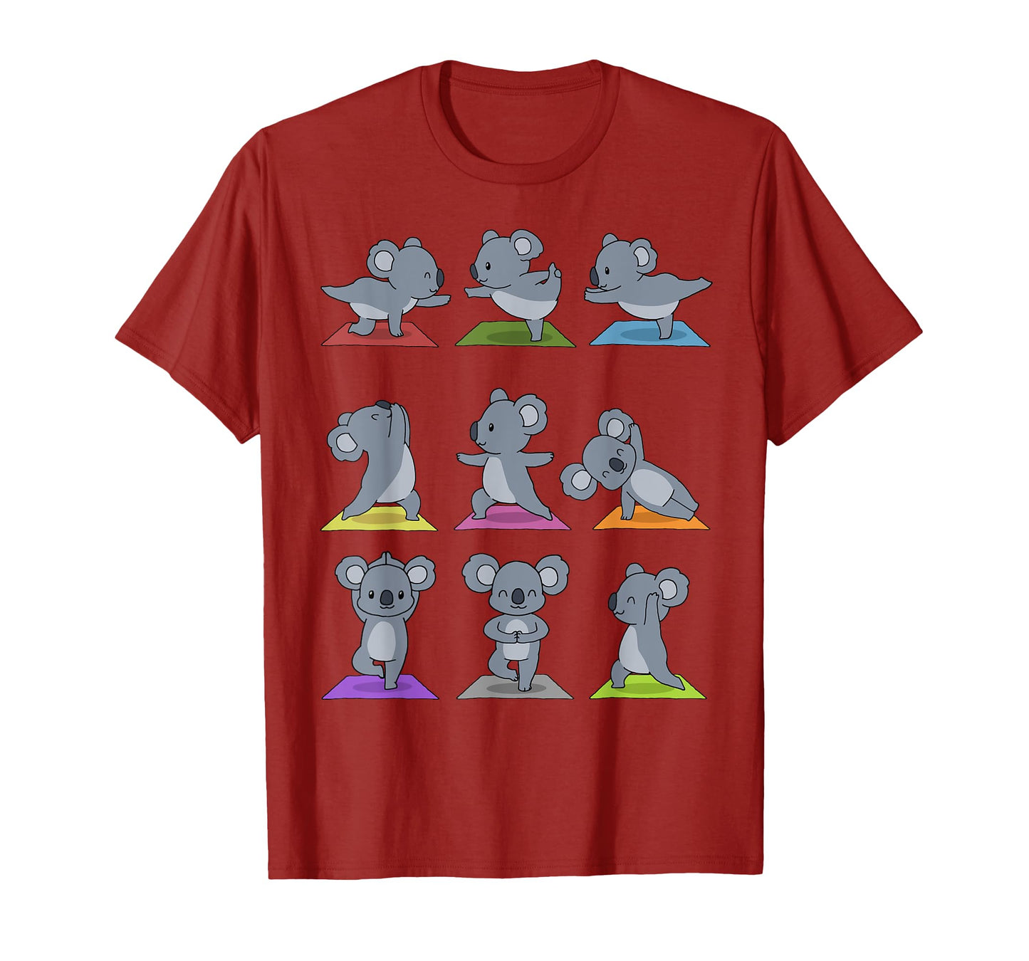 Koala Yoga T-Shirt Funny Koalas In Yoga Poses Sports Tee T-Shirt
