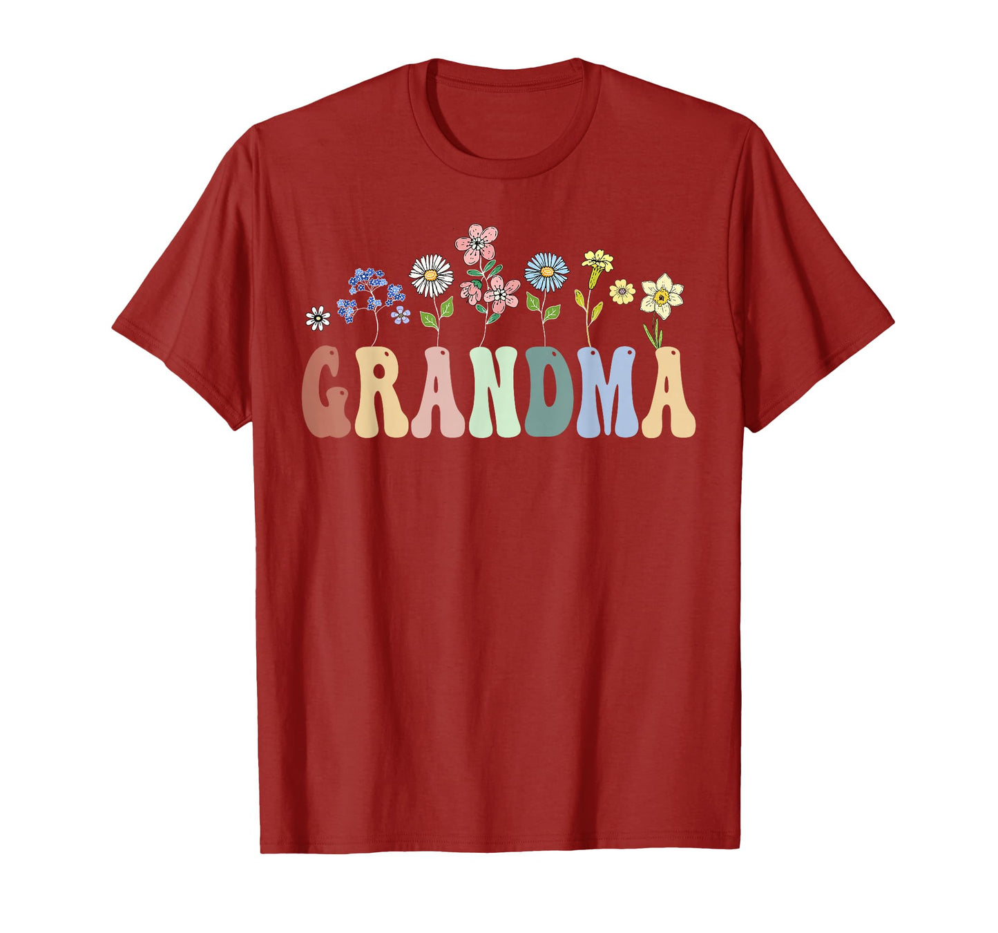 Grandma Gifts Women Wildflower Floral Design Grandma T-Shirt