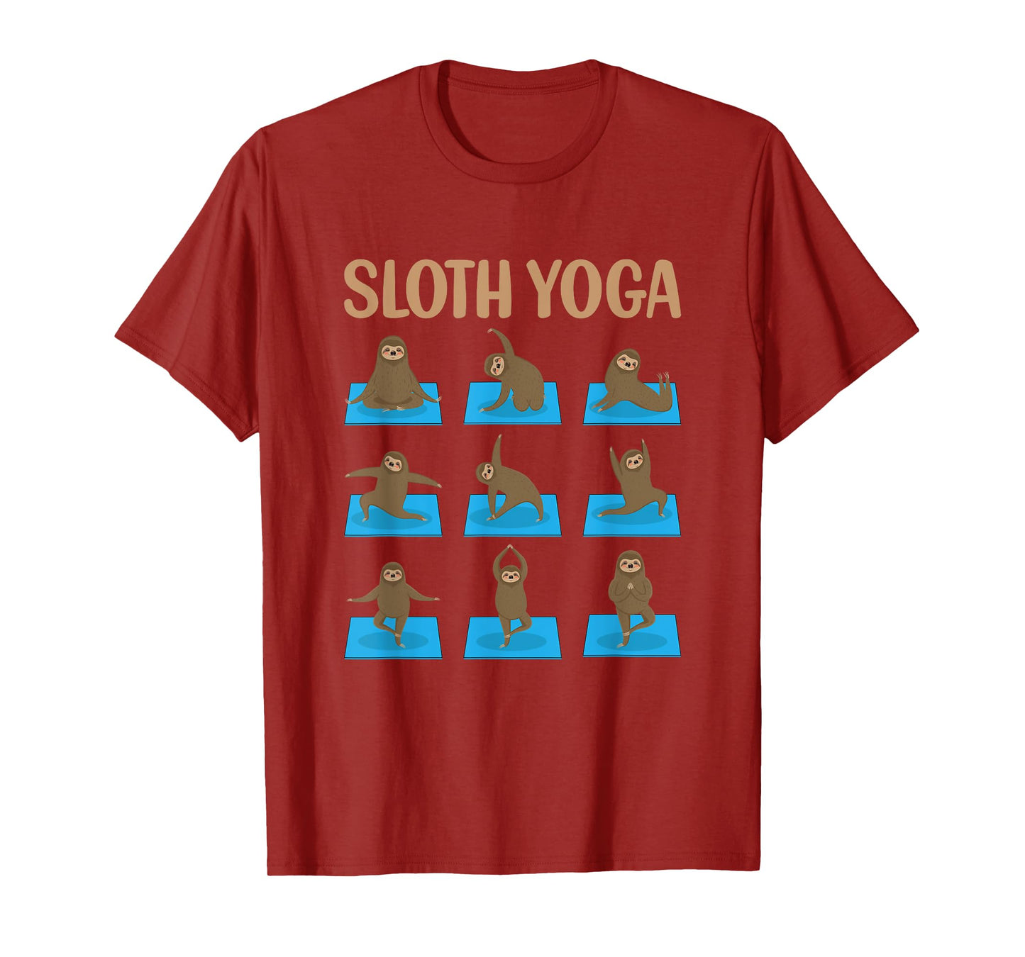 Sloth Yoga Cute Animal Baby Sloth Yoga Poses Zen Graphics T-Shirt