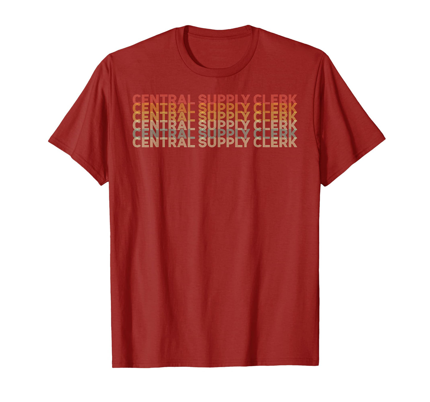 Retro 70s Central Supply Clerk Job Title T-Shirt