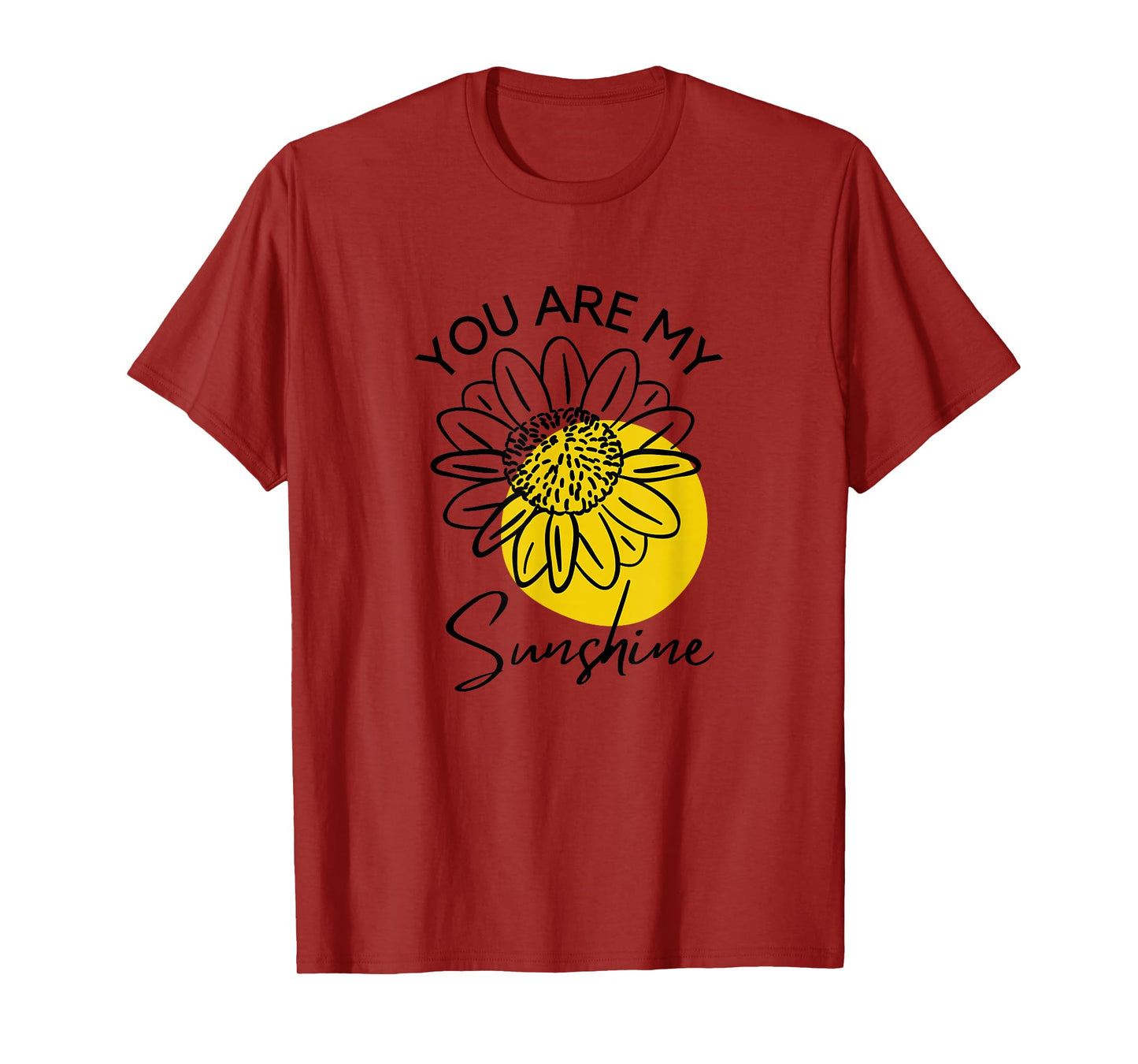 Women's Summer You Are My Sunshine Sunflower Garden Graphic T-Shirt