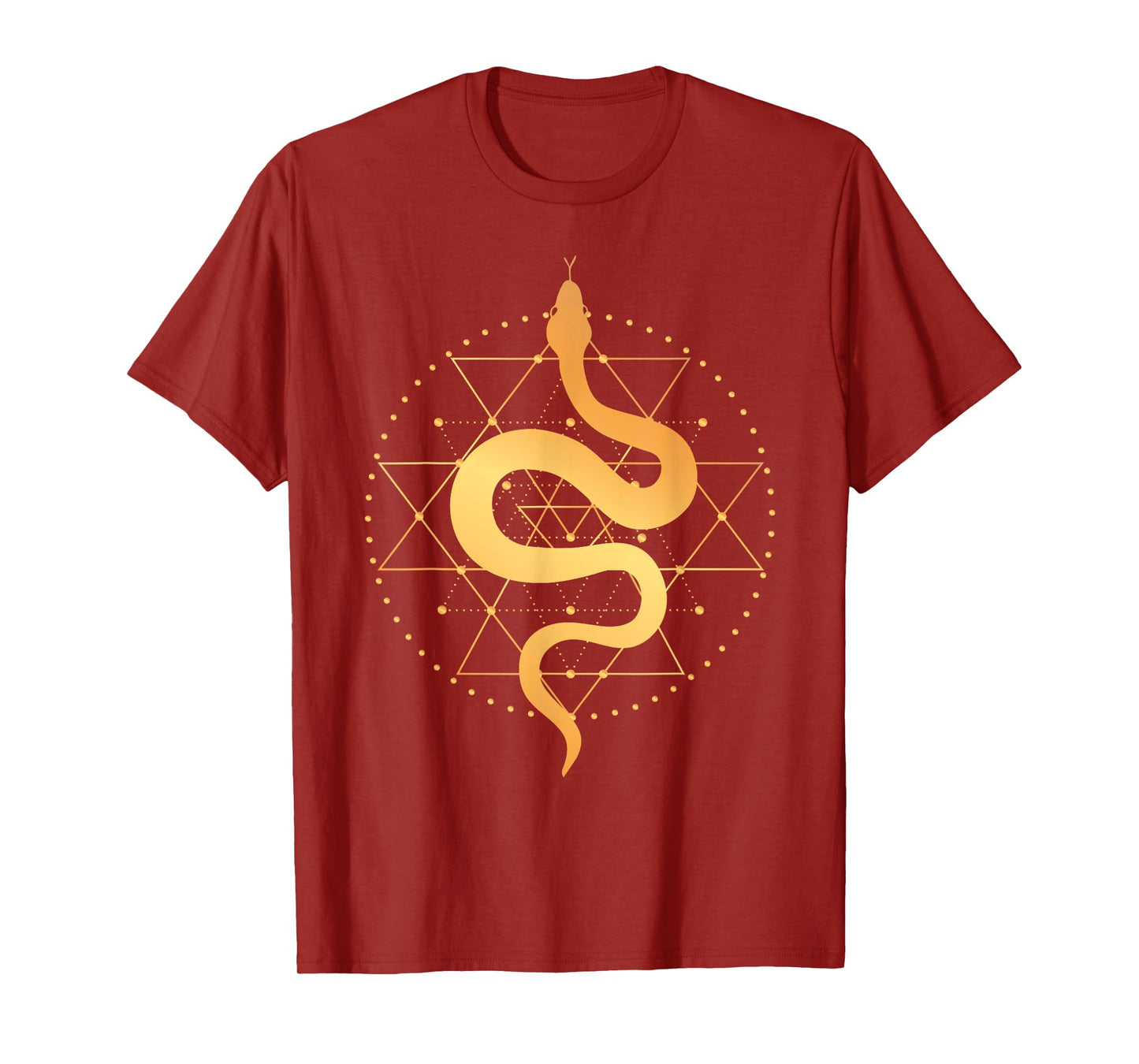 Sacred Geometry Art Magic Sacred Snake Goth Occult T-Shirt