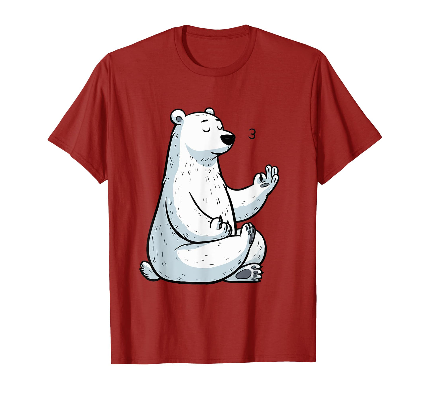 Meditation Polar Bear Yoga Pose Relaxing Animal T-Shirt