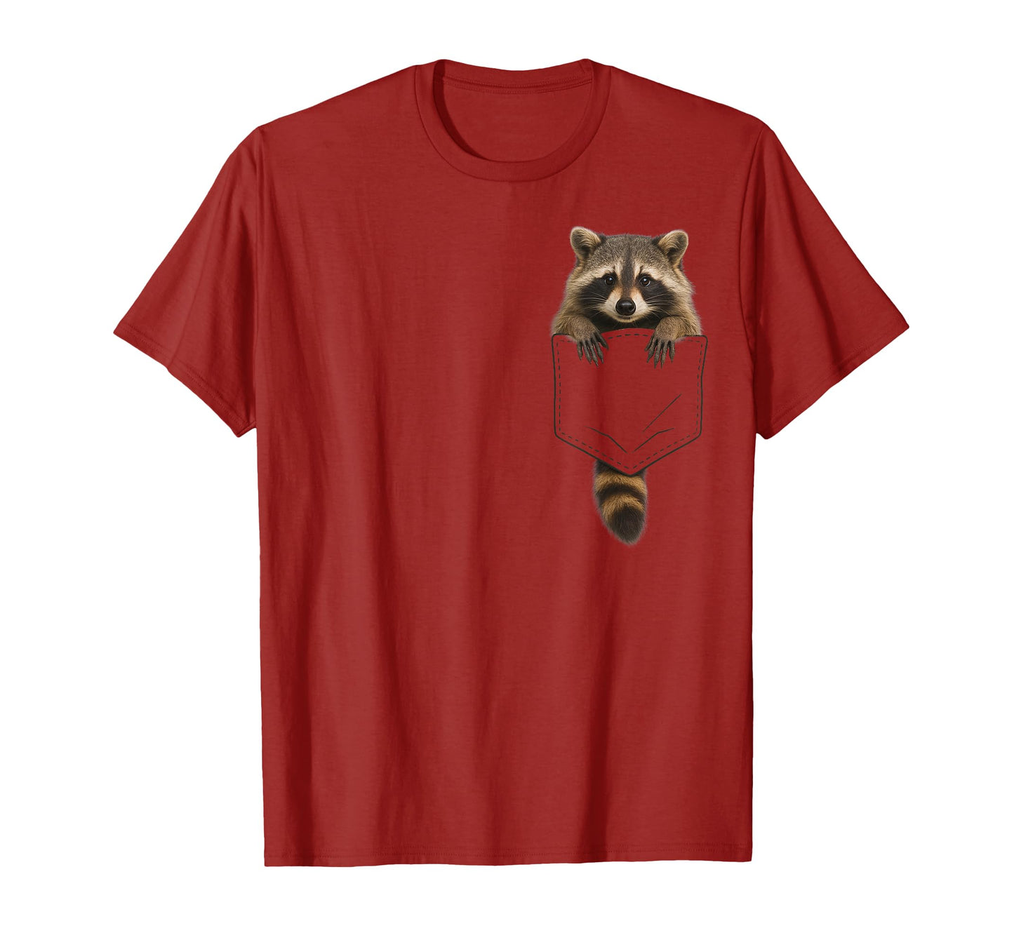 Cute Raccoon Pocket Funny Gifts For Men Women Kid T-Shirt