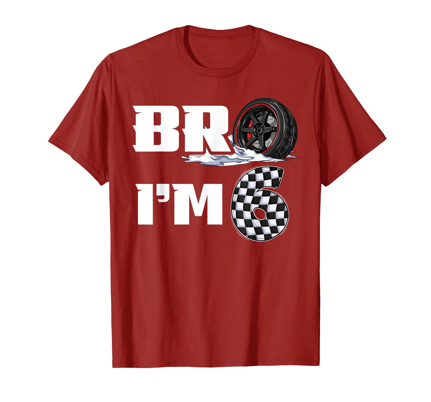 6th Birthday Boy pit crew Bro I’m 6 Year Old race car racing T-Shirt