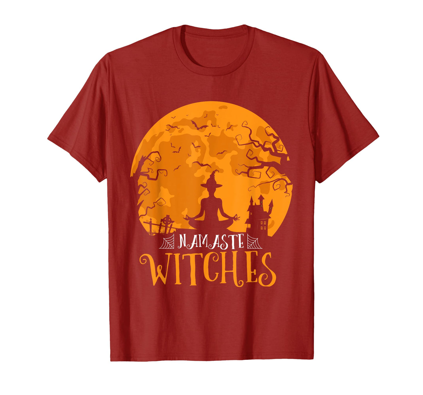 Namaste Witches Men Women Funny Halloween Yoga Lover T-Shirt